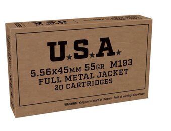 Winchester 5.56 NATO 20 Rounds FMJ 55 Grains