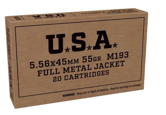 Winchester  5.56 NATO  20 Rounds FMJ 55 Grains