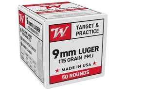 Winchester  9mm  115 Grain 50 Rounds,