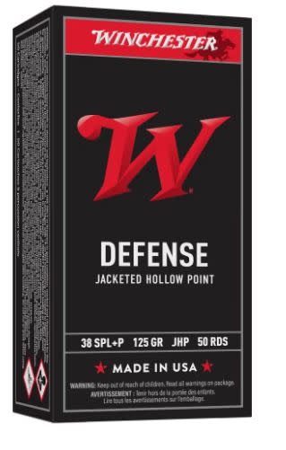 Winchester USA38JHP USA 38 Special P 125 GR JHP 50 Rounds
