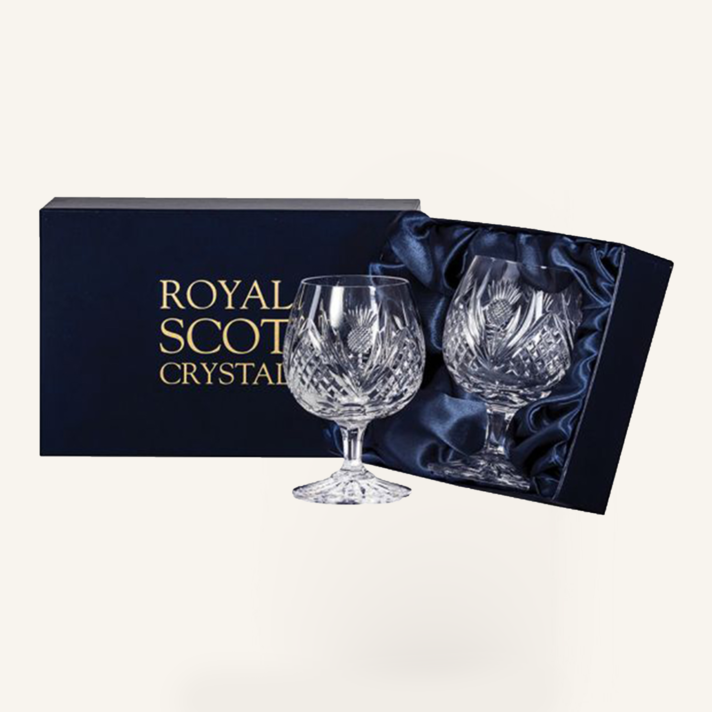 Royal Scot Crystal Thistle Shape Whisky Tumb.6oz Flower of Scotland