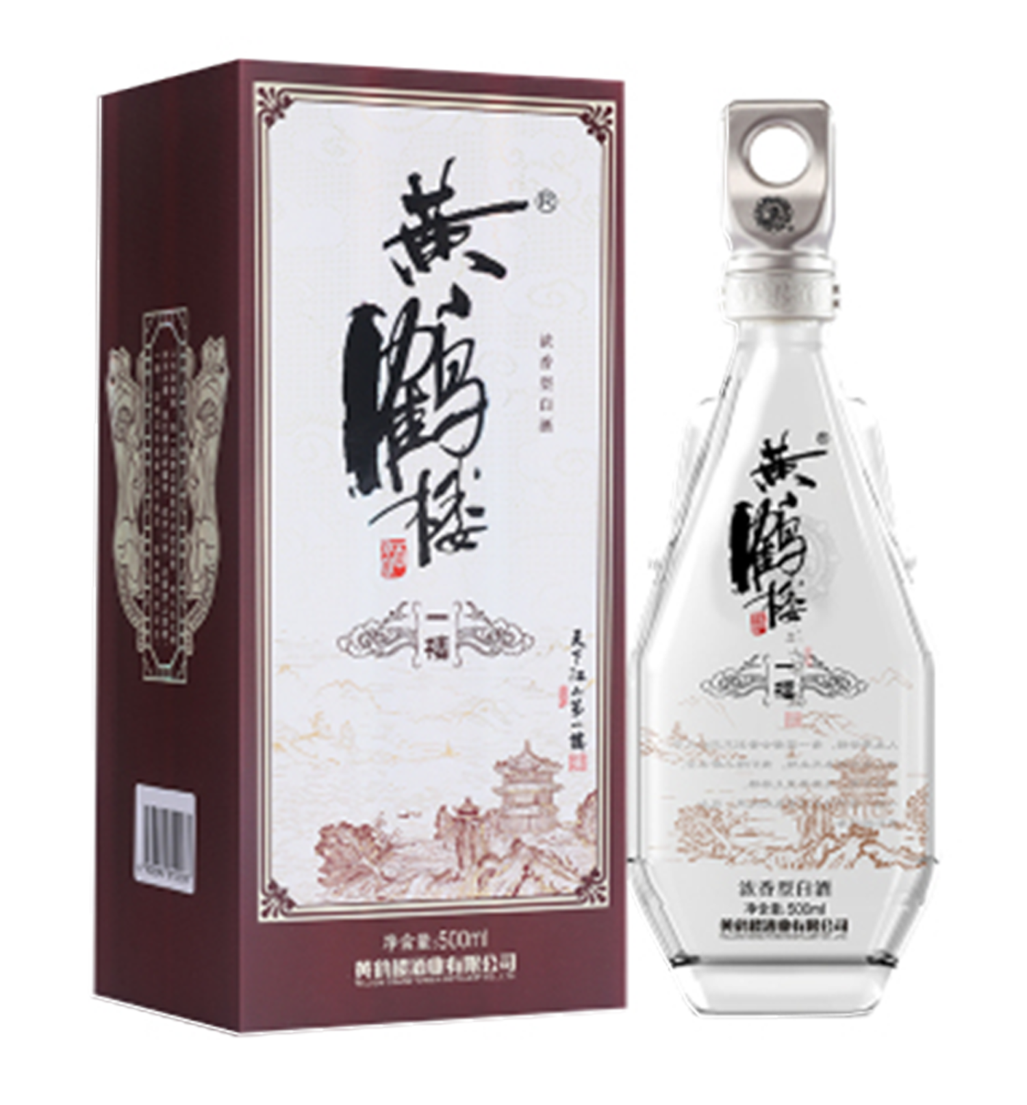 Yellow Crane Tower Liquor 黄鹤楼(一楼)375ml $21 中国白酒 Yellow Crane Tower Liquor 黄鹤楼(一楼)375ml $21 中国白酒