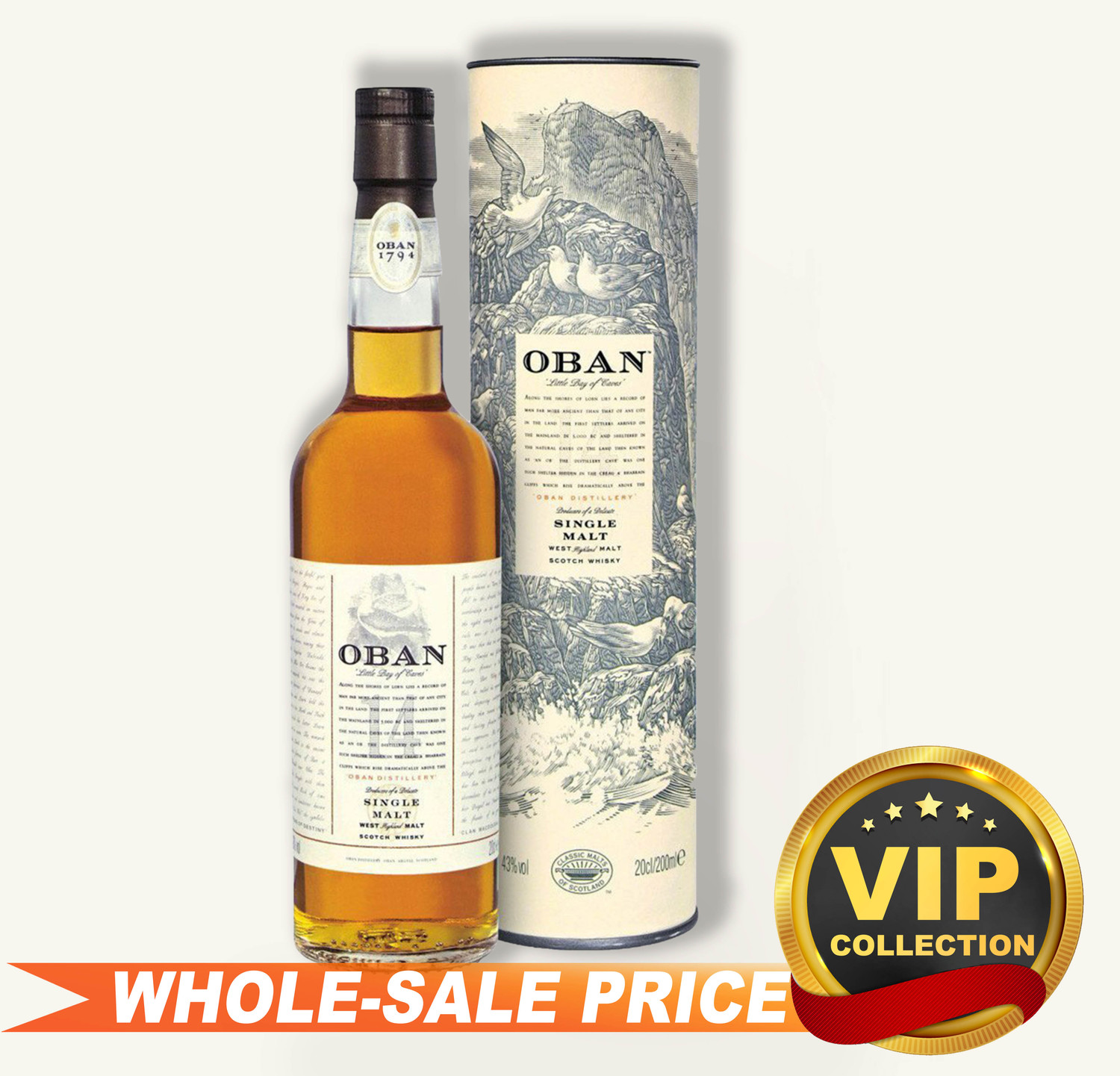 Oban Single Malt Scotch Whisky 750ml 70 FREE DELIVERY Uncle Fossil