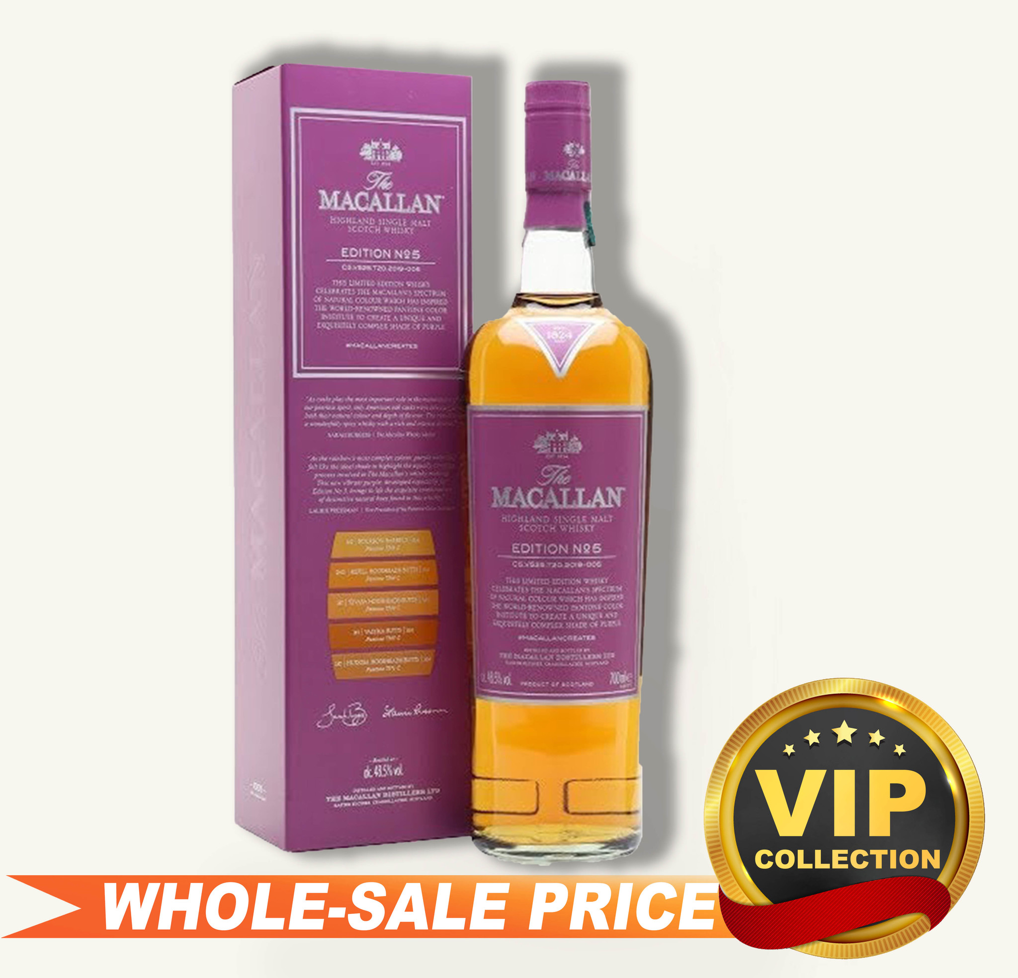 Macallan Edition No.5 Single Malt Scotch Whisky 750ml $359