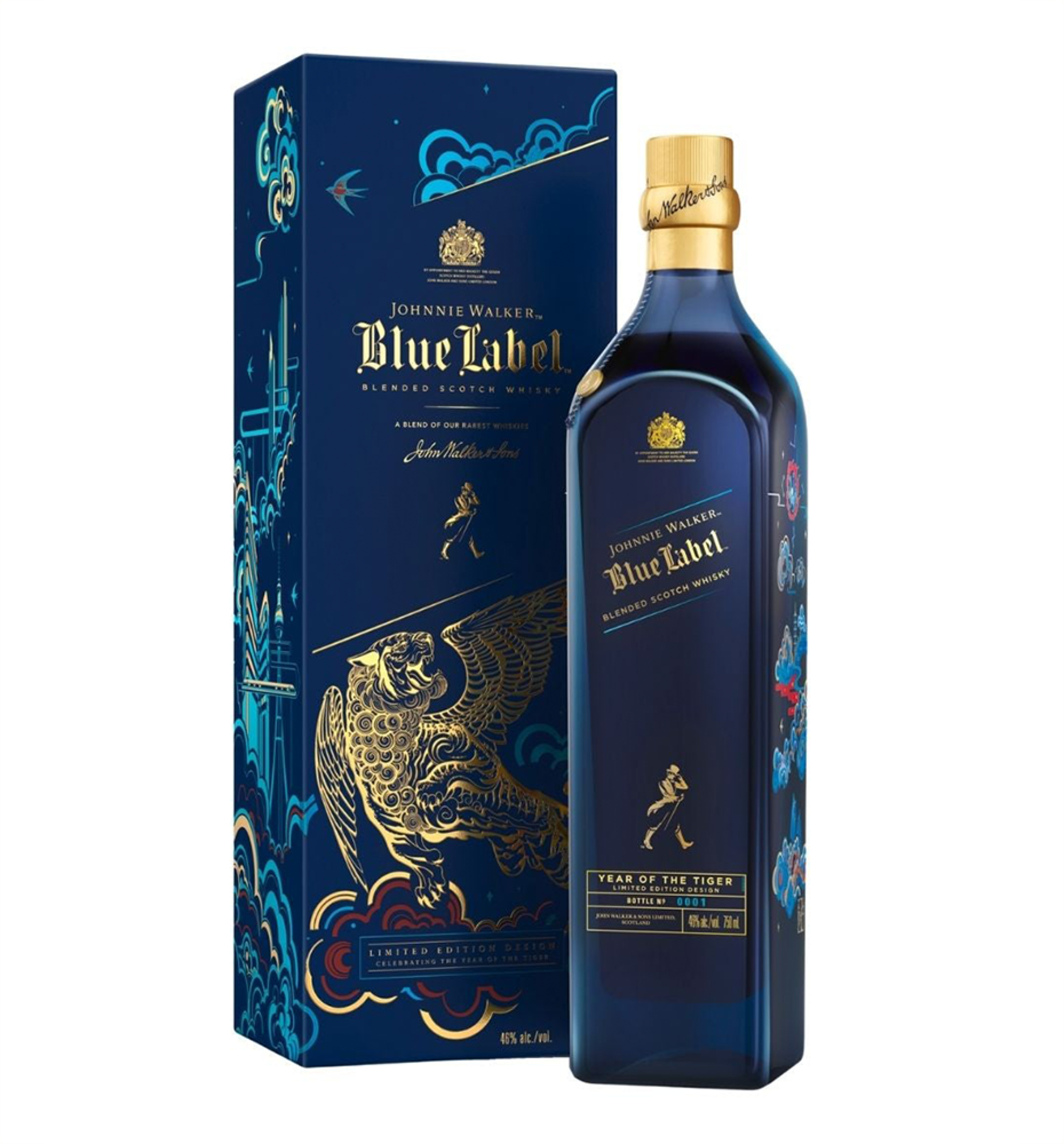 respuesta Autocomplacencia visitar Johnnie Walker Blue Label Year of Tiger 750ml $277 FREE DELIVERY - Uncle  Fossil Wine&Spirits