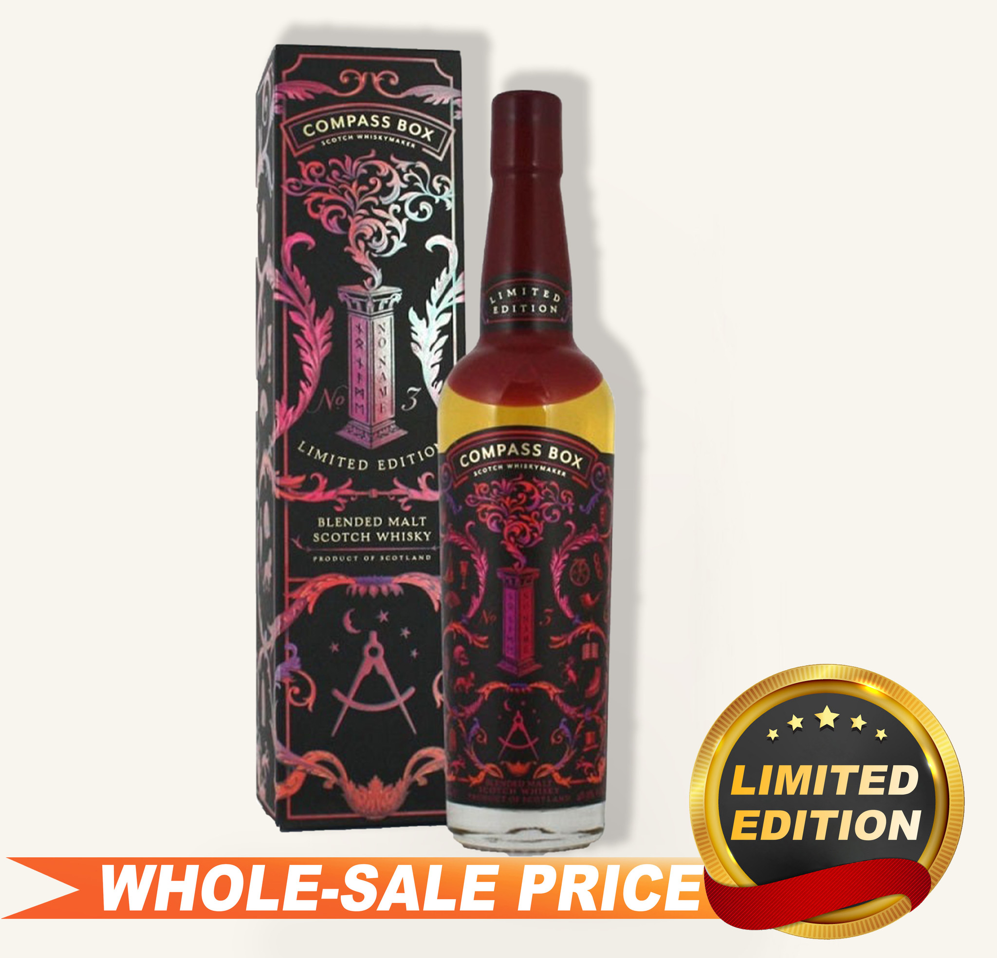 Compass Box No Name No.3 Limited Edition 750ml 145 FREE DELIVERY
