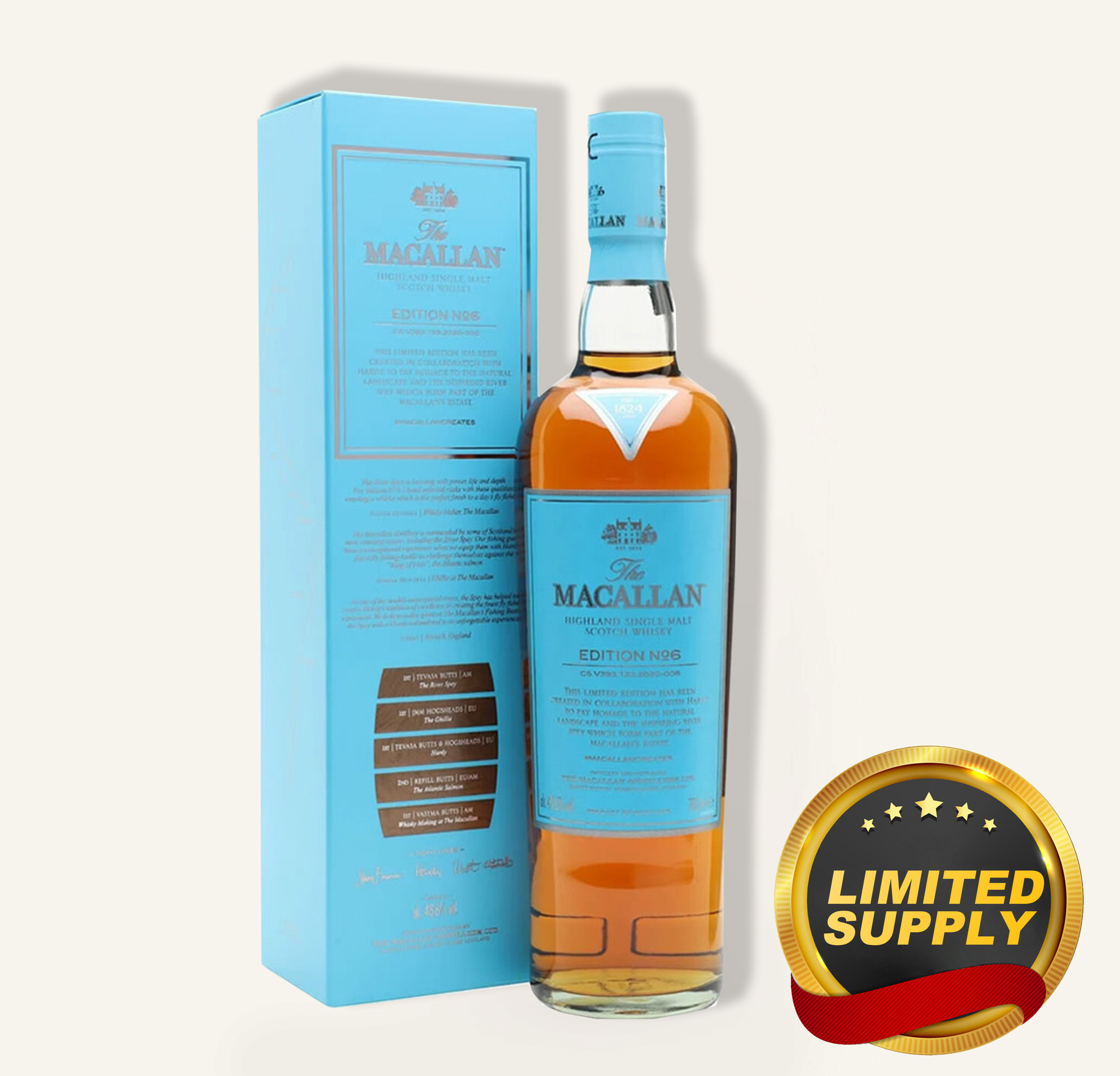 Macallan Edition No.6 Single Malt Scotch Whisky 750ml $251 FREE