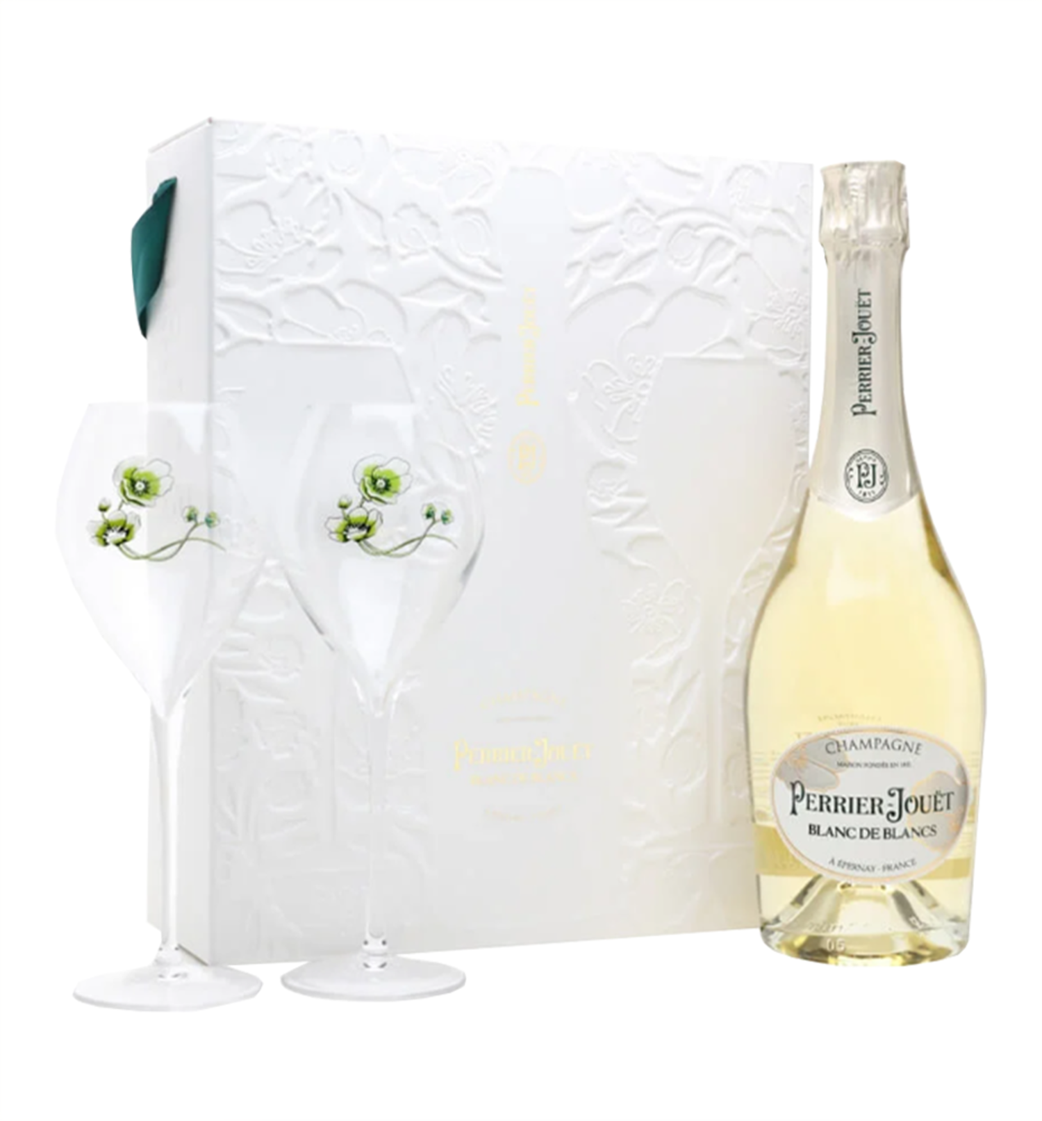Perrier-Jouet Blanc de Blancs Champagne (gift set with two flutes) - The  Corkery Wine & Spirits Inc., New York, NY, New York, NY