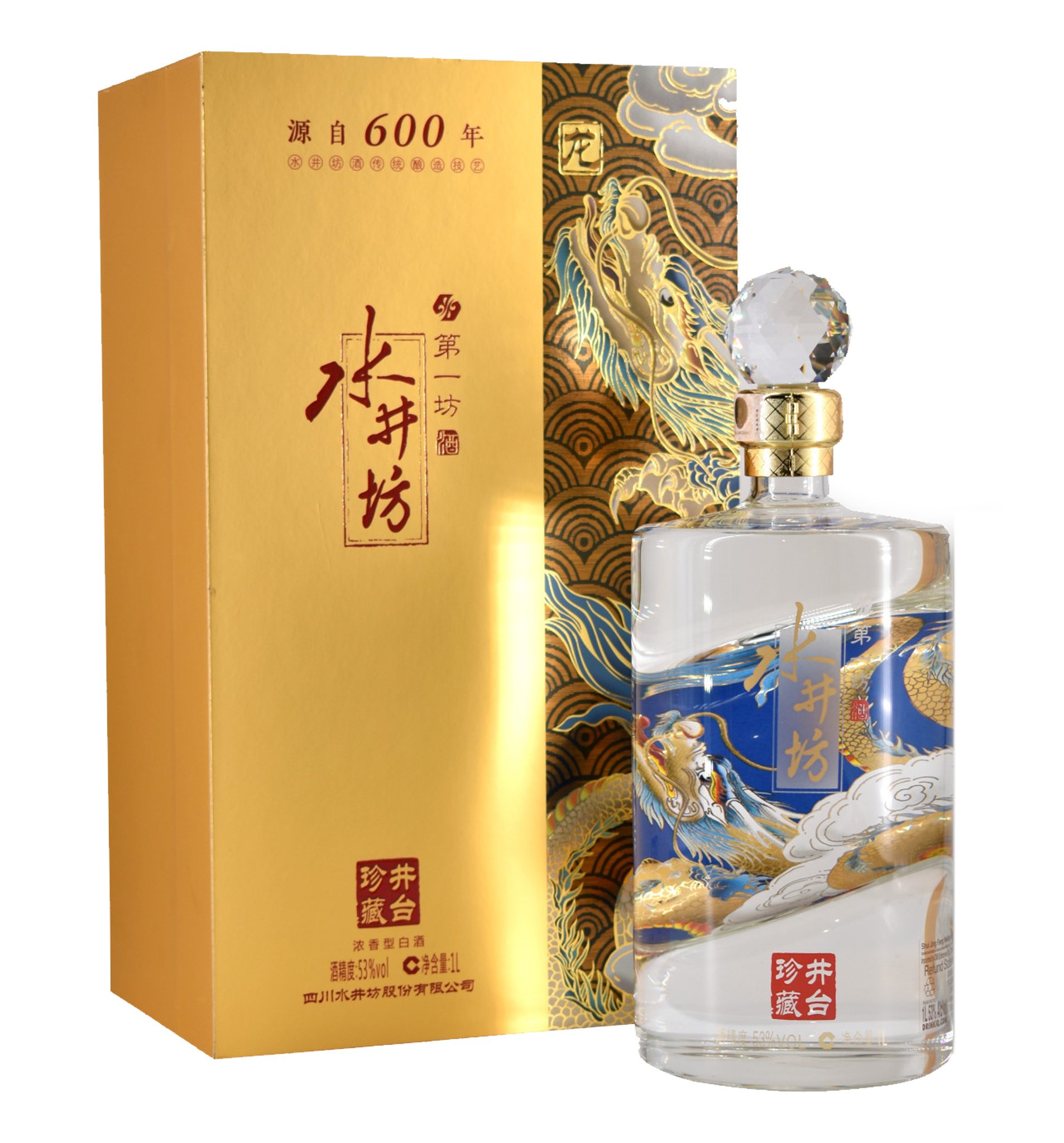 ShuiJingFang Dragon 水井坊龙1L $249 - Uncle Fossil Wineu0026Spirits