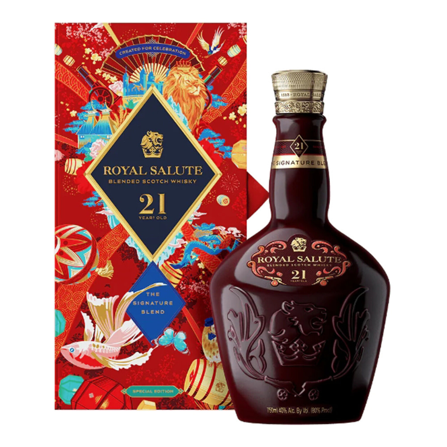 古酒】赤陶器  SALUTE SCOTCH WHISKY 21 yrs Chivas Royal Salute 21Yr Chinese New Yr 750ml $242 FREE