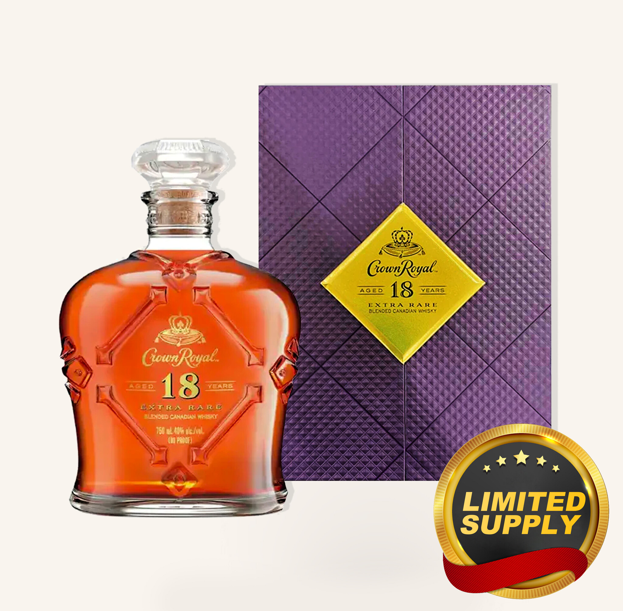 Crown Royal 18Yrs Canadian Whisky Extra Rare 750ml $199 - Uncle