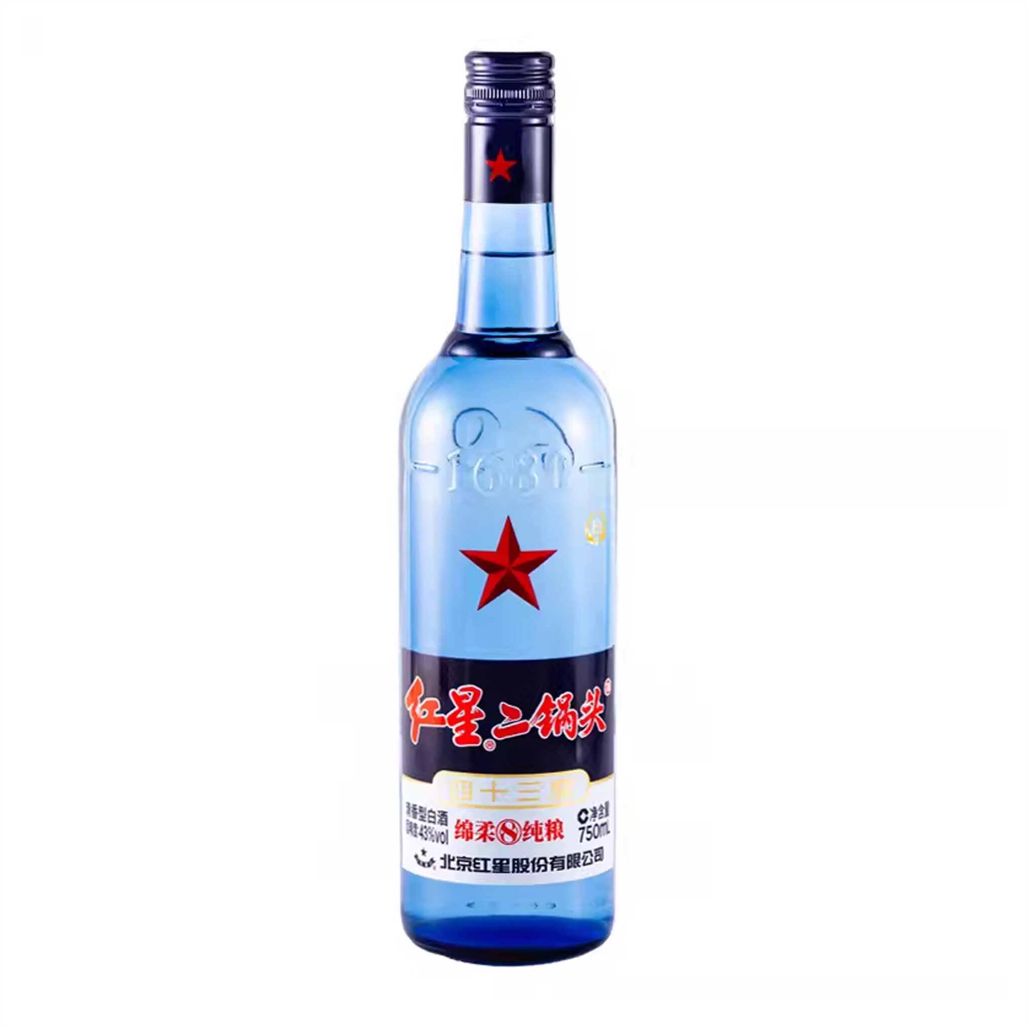 Red Star Er Guo Tou 8Yr 43% 红星绵柔八年陈二锅头四十三度750ml $19 