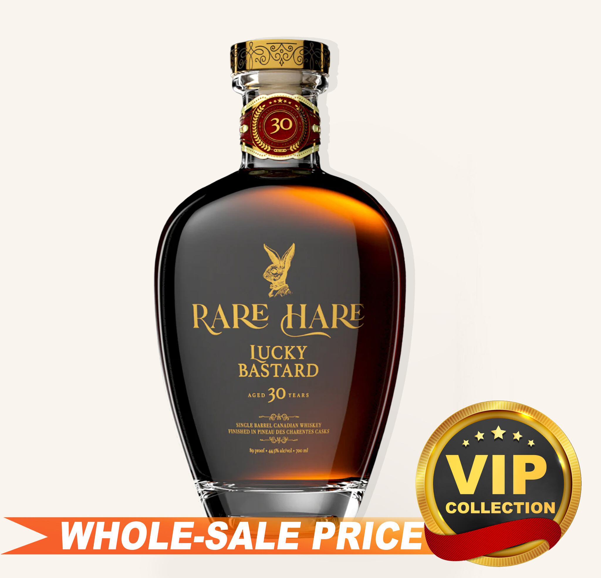 Rare Hare Lucky Bastard 30Yr Single Barrel Whiskey 750ml 519 Uncle