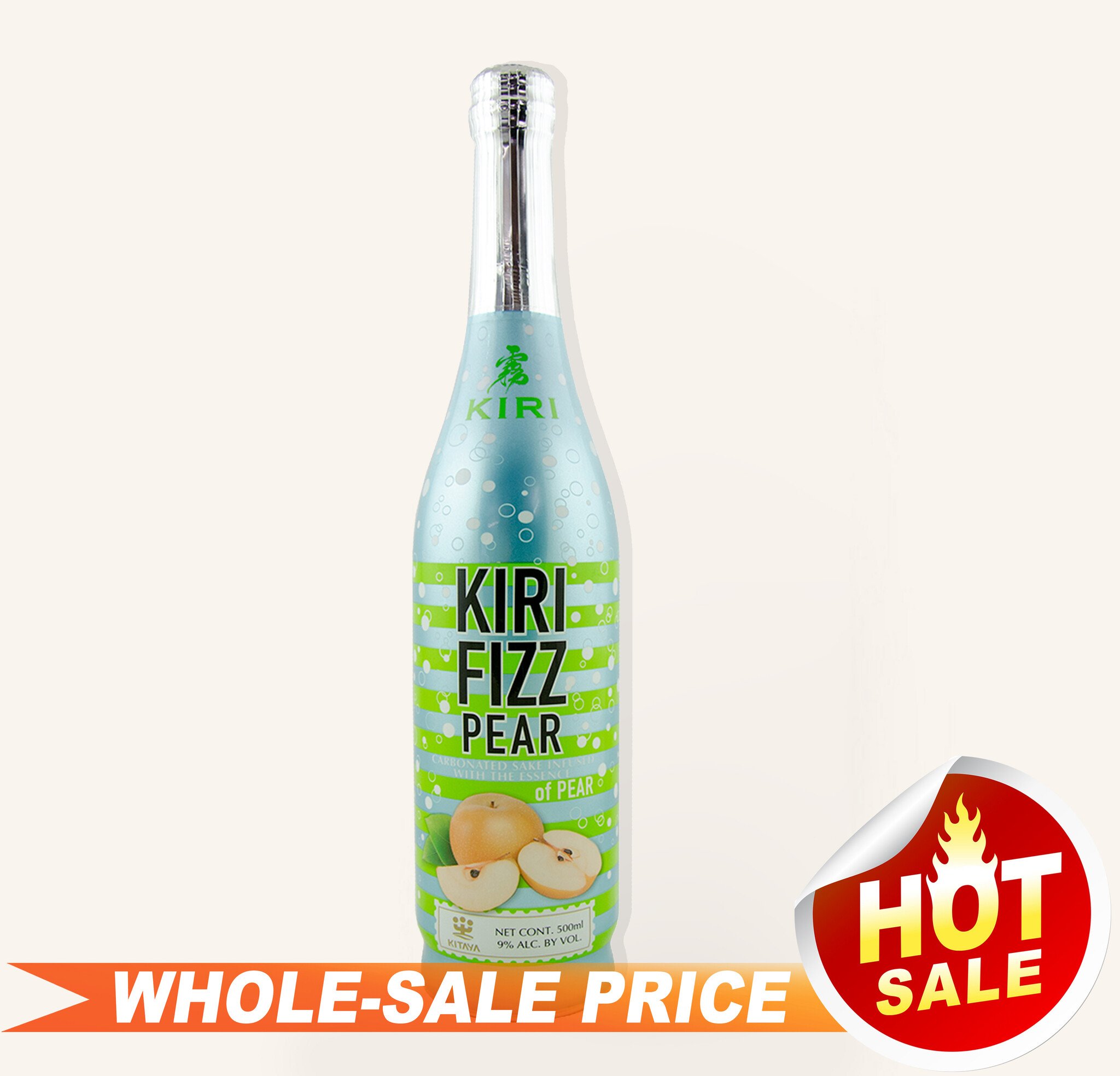 Kitaya Kiri Fizz Pear Sparkling Sake 500ml $18