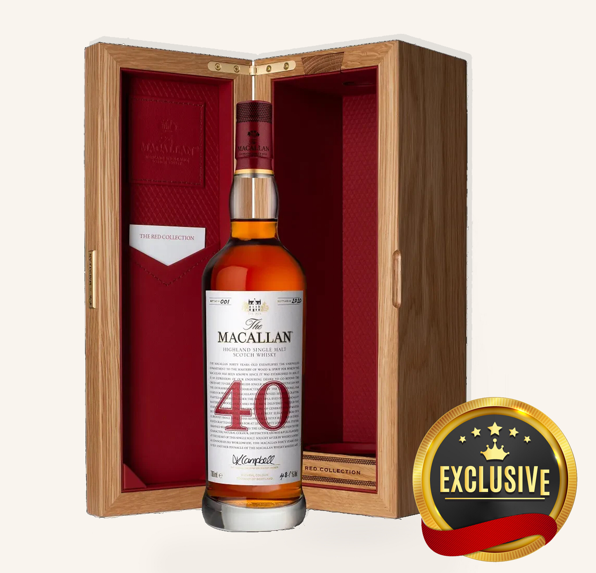 The Macallan The Red Collection 40 Yr Scotch Whisky 700ml $16599 ...
