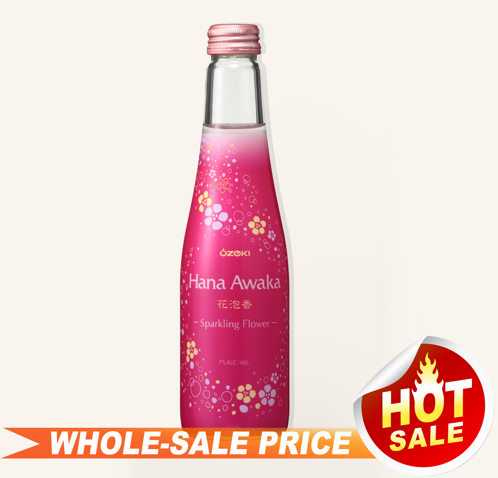 Ozeki Hana Awaka Sparkling Sake 大關花泡香清酒 原味 250ml $7 Ozeki Hana Awaka Sparkling Sake 大關花泡香清酒 原味 250ml $7