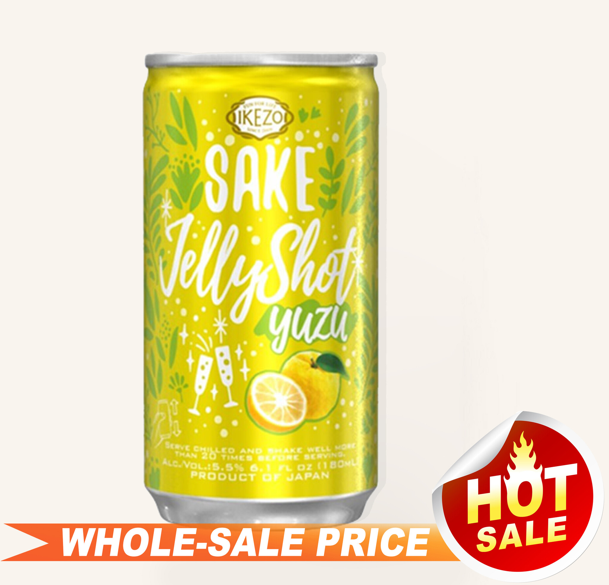 Ozeki Ikezo Jelly Sparkling Yuzu 180ml $5 - Uncle Fossil Wine&Spirits