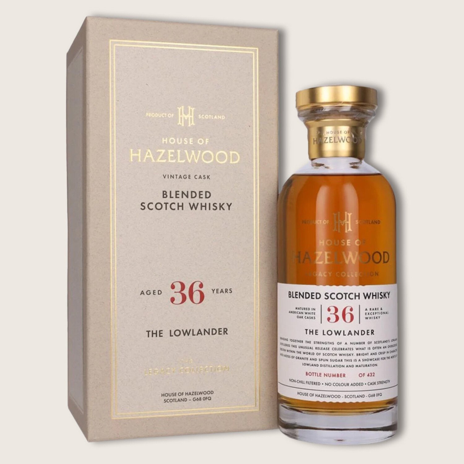 House Of Hazelwood LC 36 The Lowlander Blended Scotch Whisky $1399