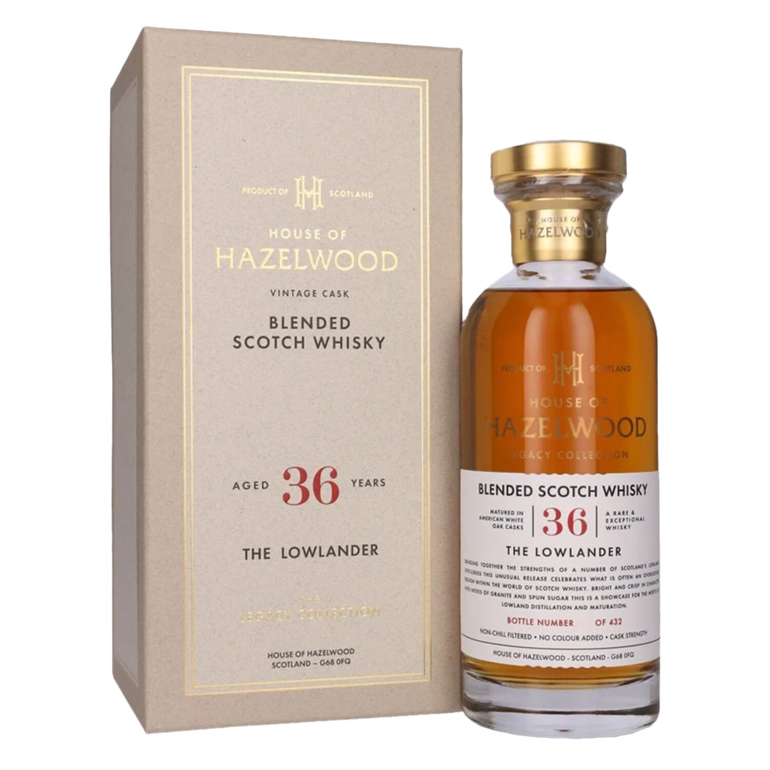 House Of Hazelwood LC 36 The Lowlander Blended Scotch Whisky $1399