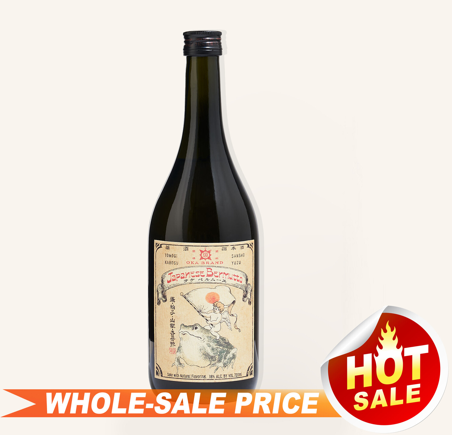 Oka Brand Japanese Bermutto Sake Vermouth 720ml $29 - Uncle Fossil