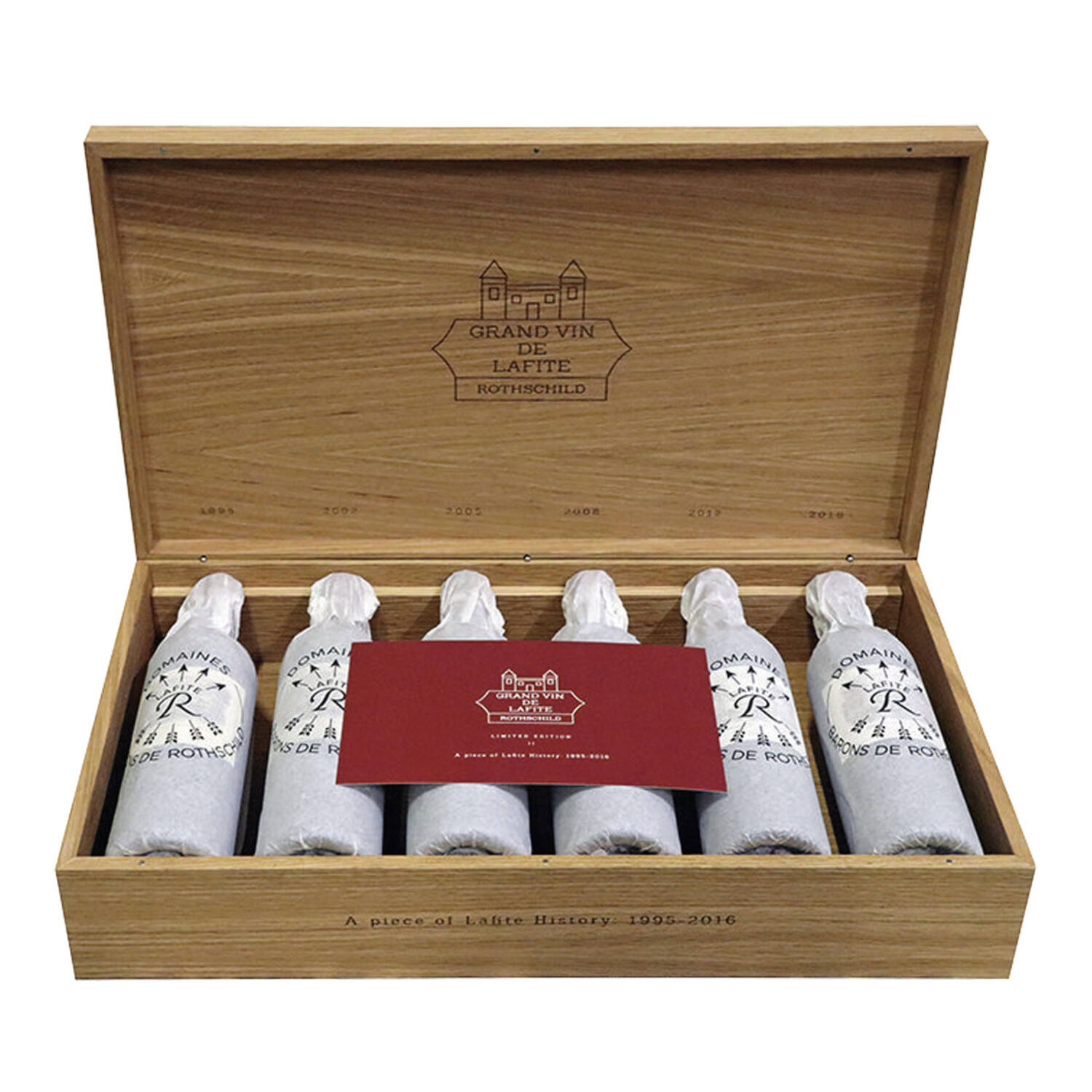 Chateau Lafite Rothschild 2008 空瓶6本セット Lafite Rothschild Piece of History 1995,2002,2005,2008,2012,2016