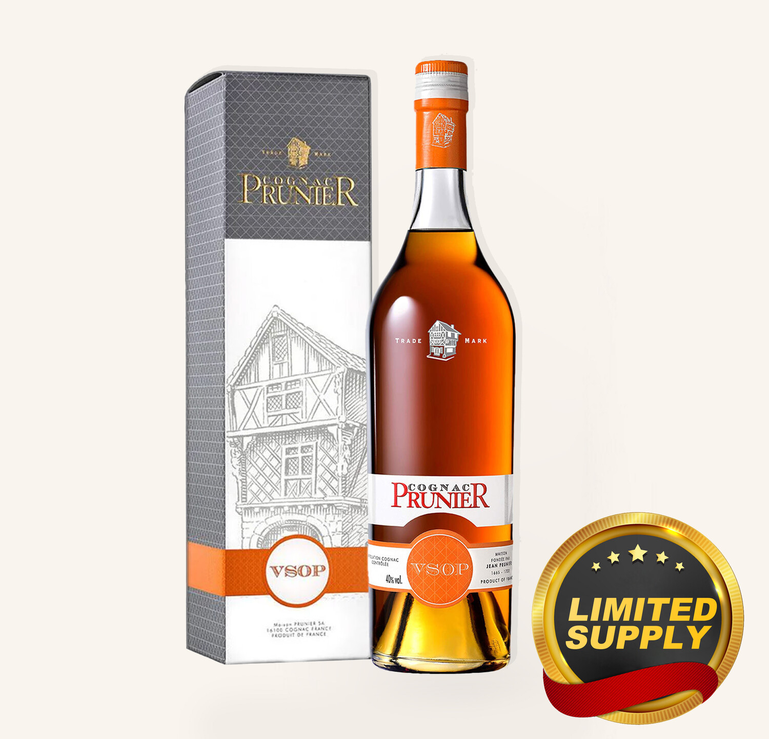Prunier VSOP Cognac 750ml $96 - Uncle Fossil Wine&Spirits