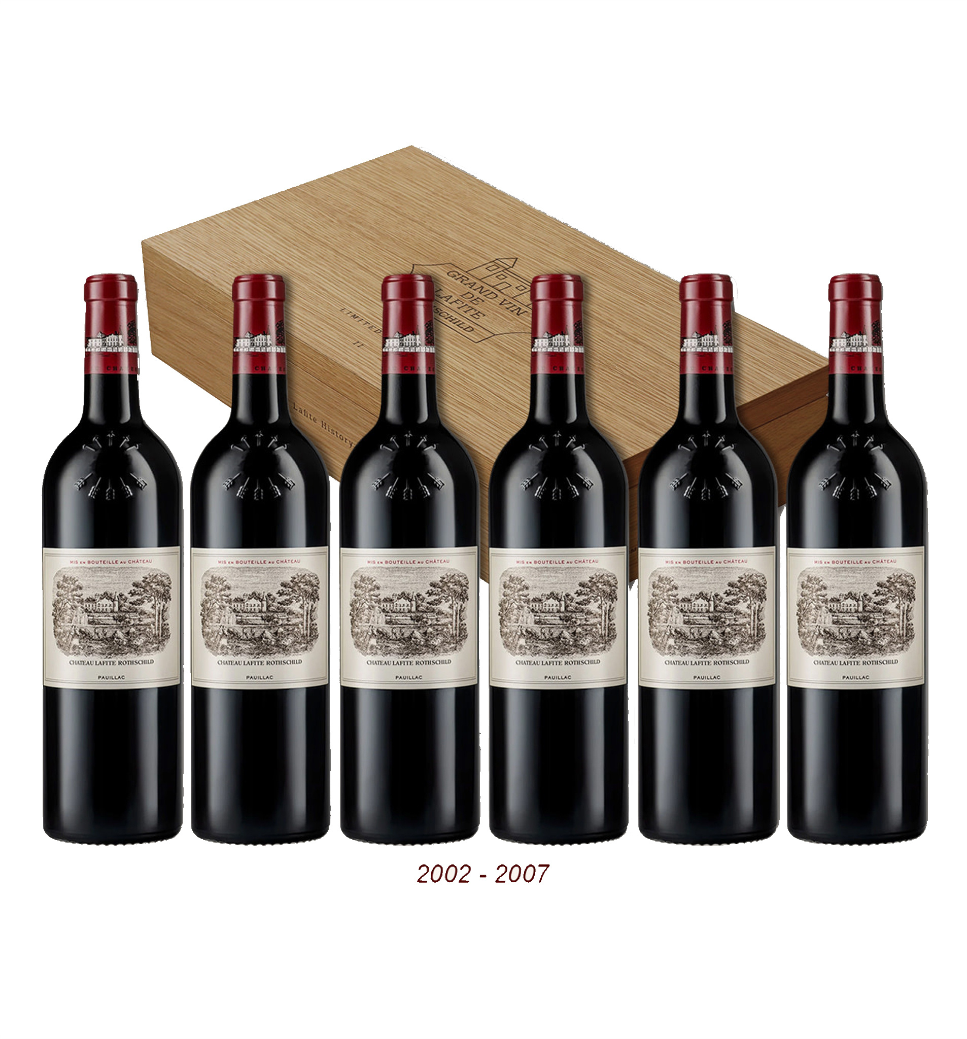 Lafite Rothschild Verticals 2002-2019 750ml $21999 - Uncle