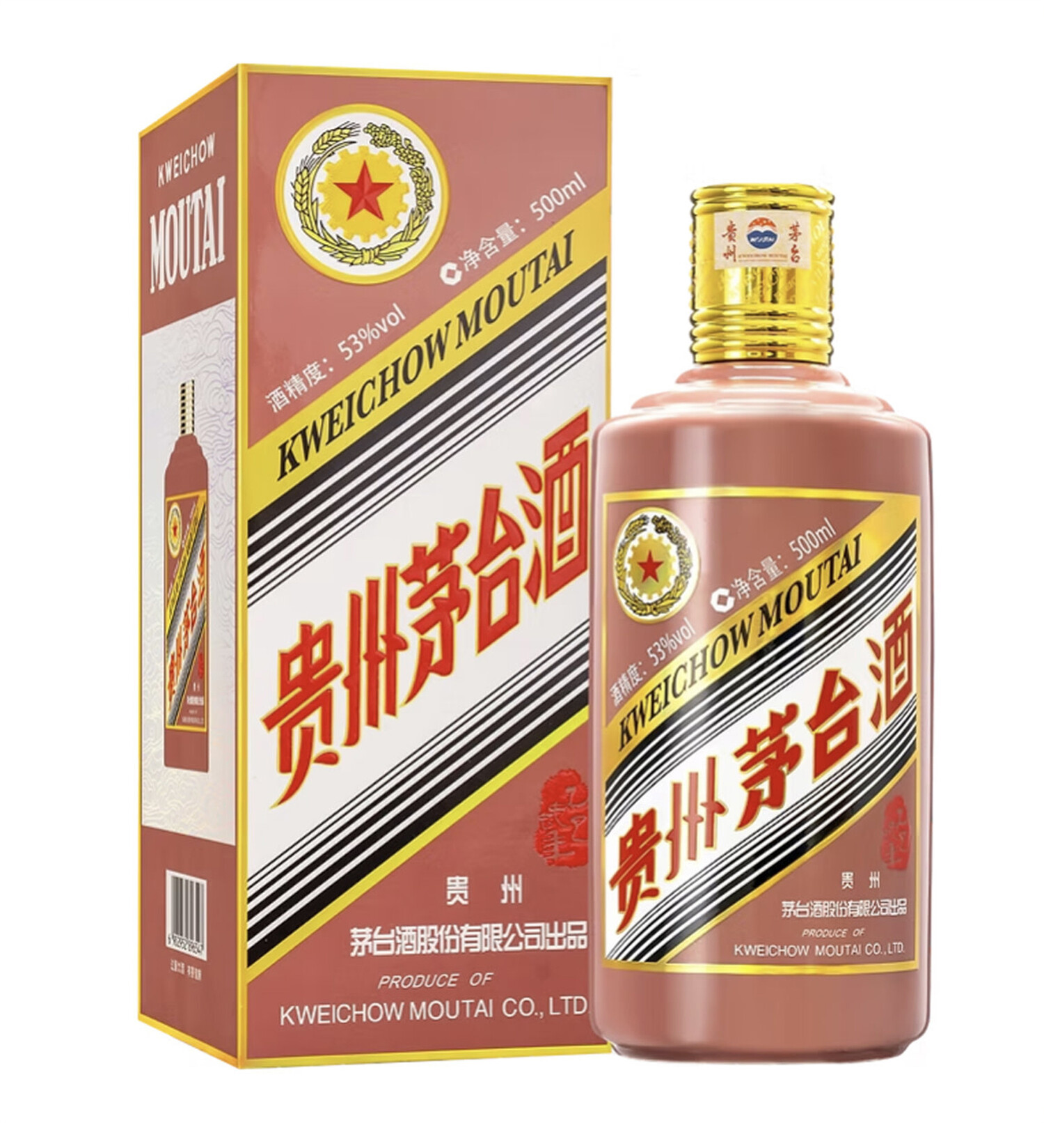 ［未開封］マオタイ酒　2010年　KWEICHOW MOUTAI　500ml 楽天市場】【未開栓】貴州茅台酒 マオタイ酒 五星麦ラベル 500ml