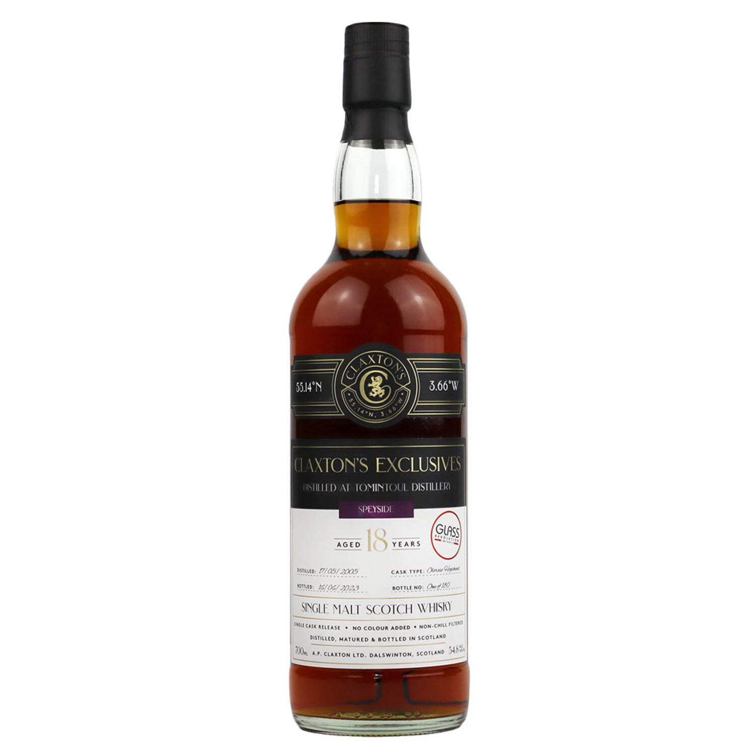 ウイスキー LUM REEK TOWIEMORE GRANGESTONE TOMINTOUL Claxton's Exclusive Tomintoul 18Yr Single Malt Scotch Whisky