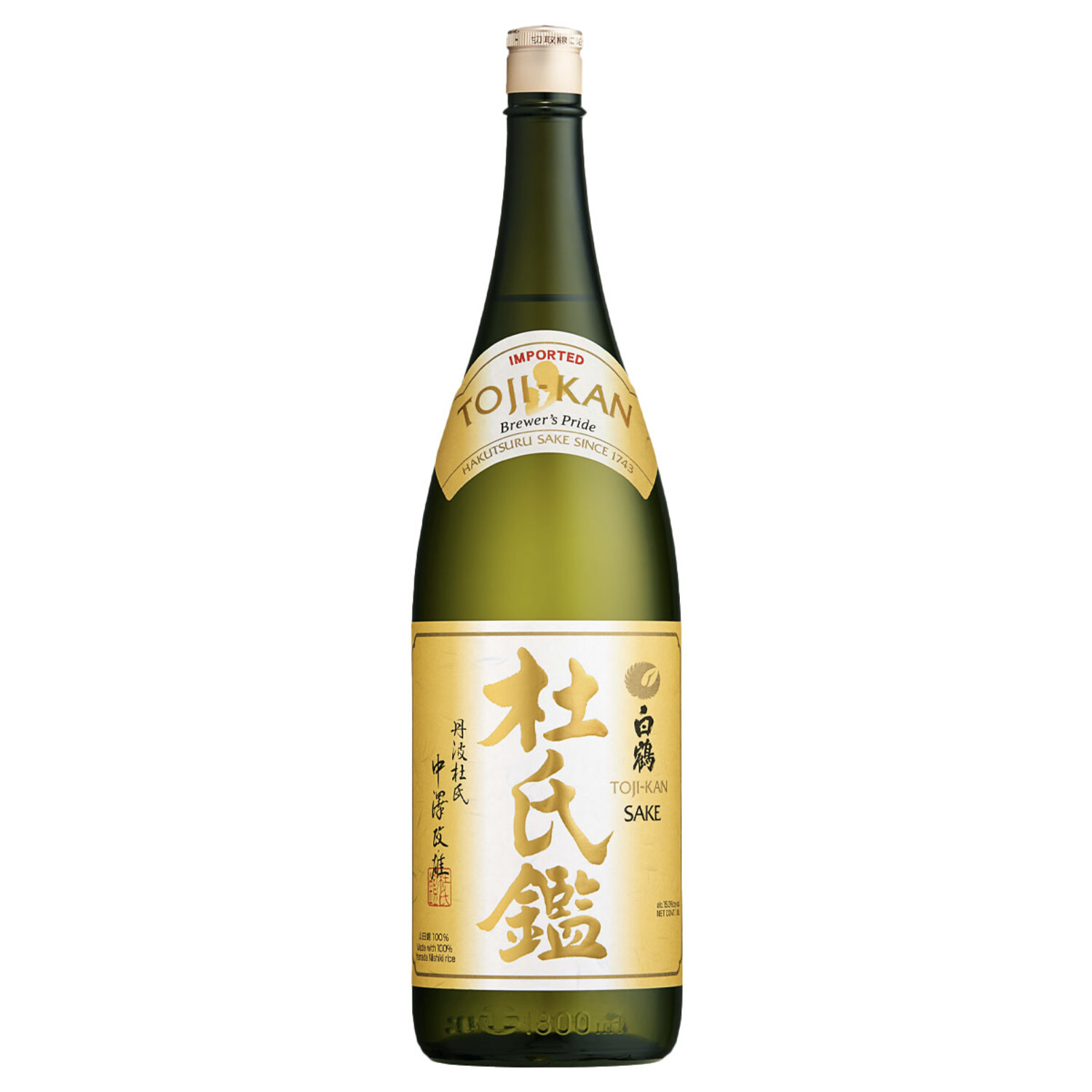 焼酎 okazu Hakutsuru Toji-Kan Brewer's Pride 1.8L 白鶴 杜氏鑑 $28