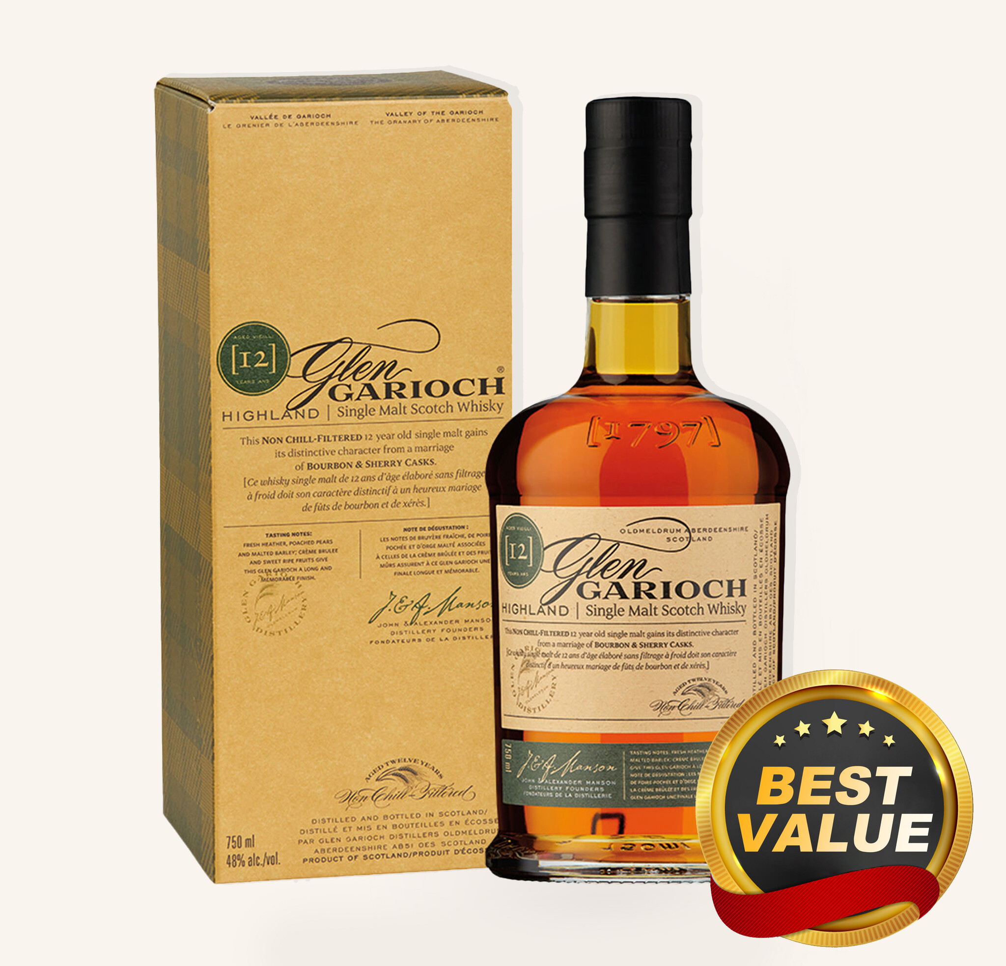 Glen Garioch 12Yr Single Malt Scotch Whisky Proof 96 750ml $70