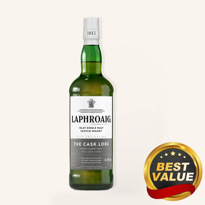 Laphroaig Single Malt Scotch Lore Cask Strength Cairdeas $96
