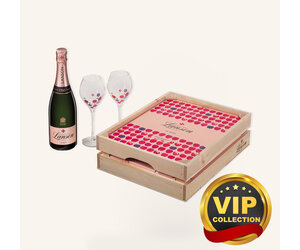 Lanson Brut Rose Le Rose 4 Yr Fruit Market Gift Set With 2 Glasses