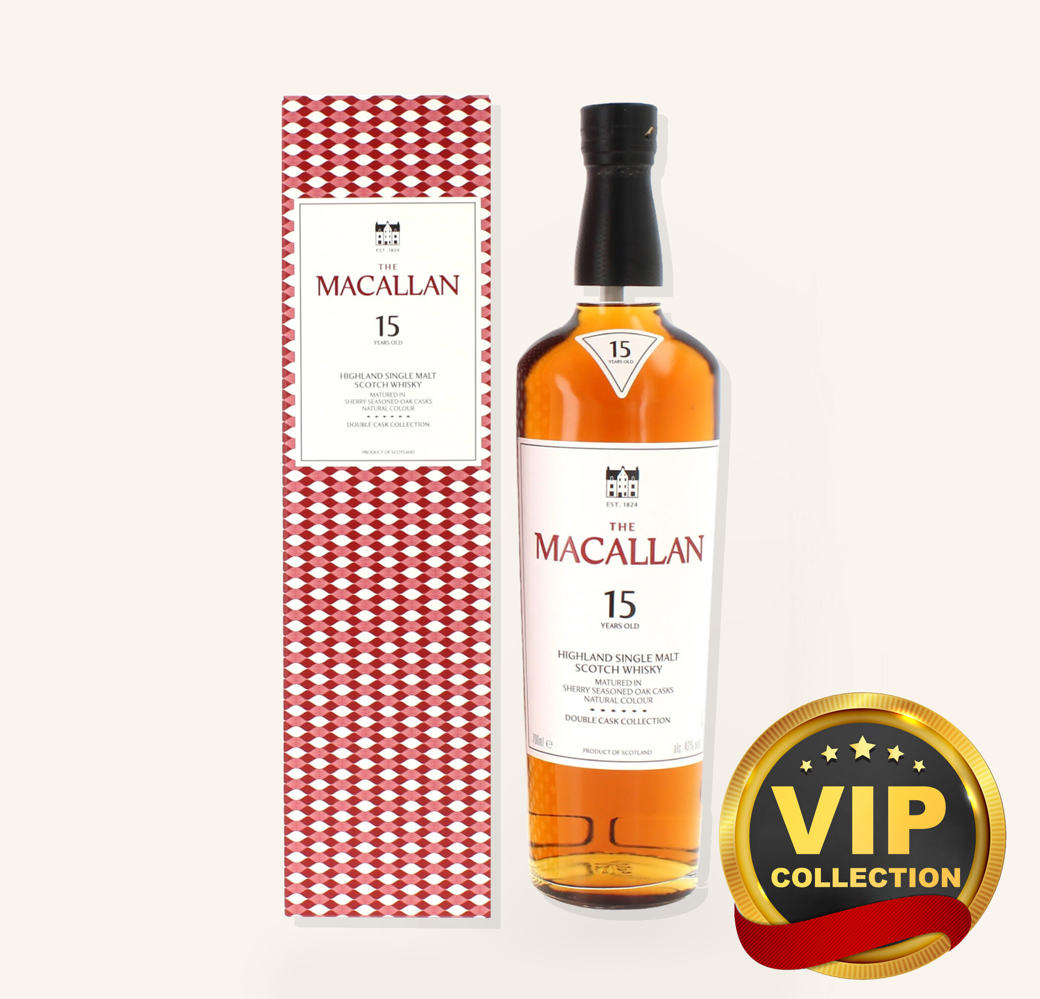 Macallan 15Yr Double Cask Single Malt Scotch Whisky (Red Label