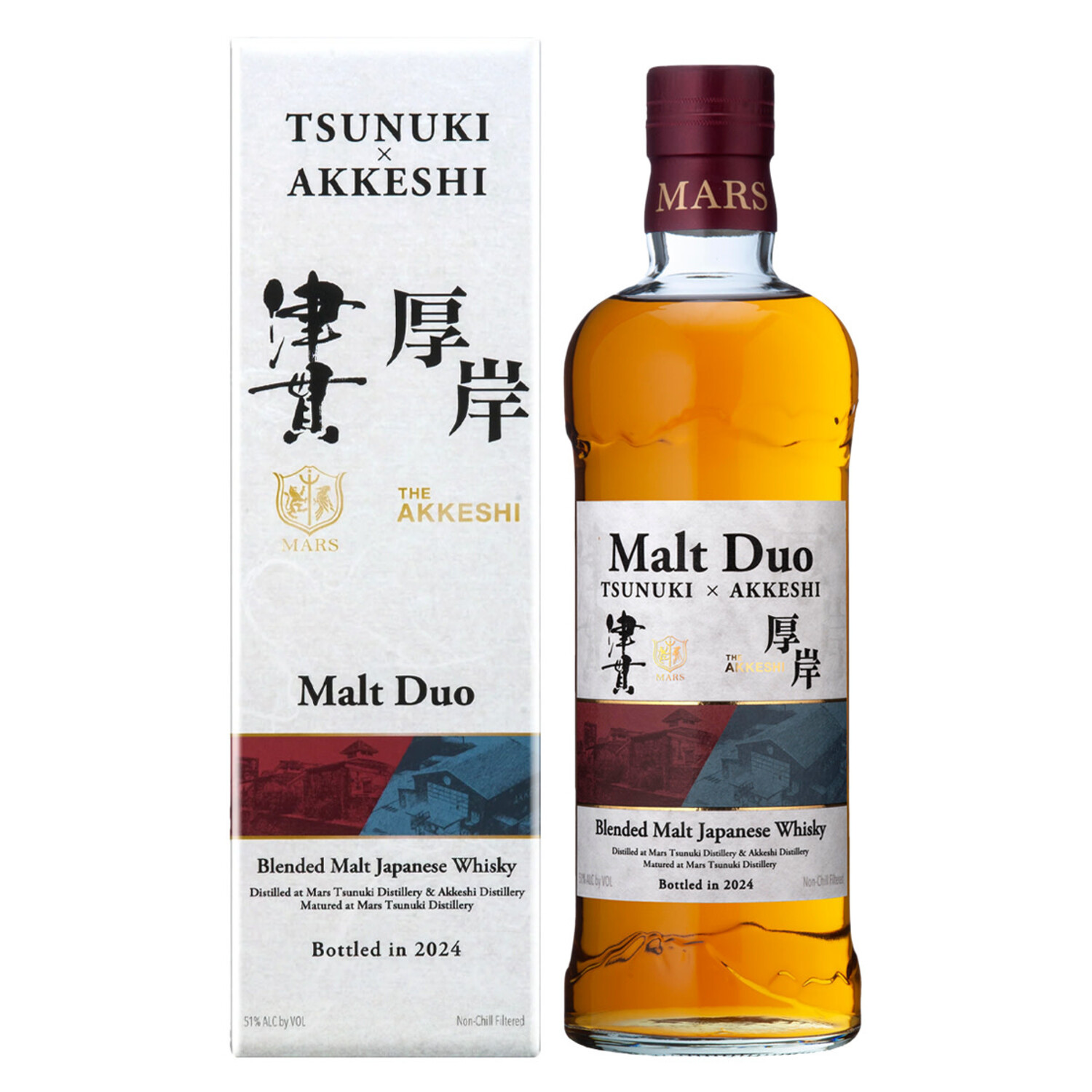 MARS Malt Duo 700ml 2024年 Mars Tsunuki x Akkeshi Malt Duo Whisky 2024 700ml $214