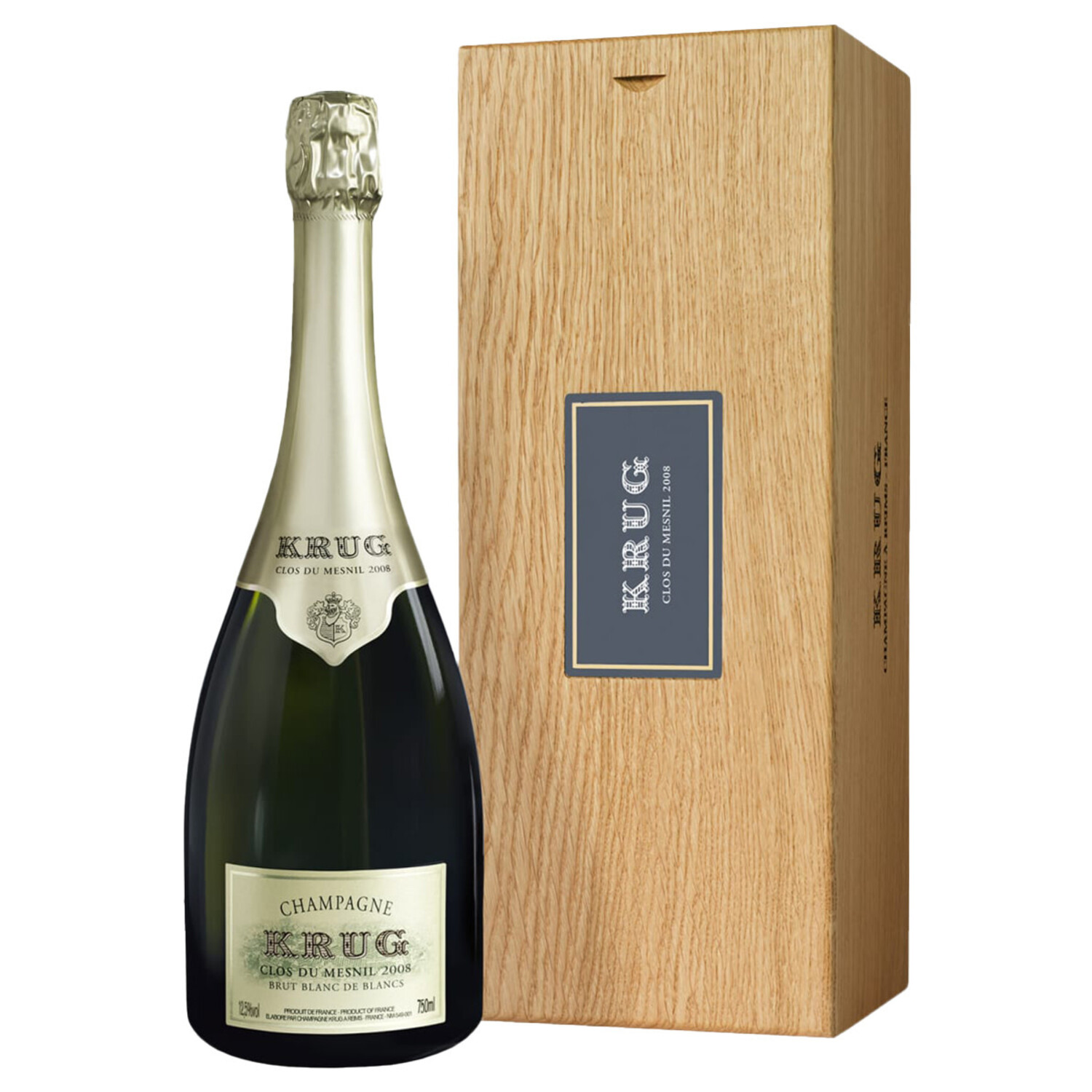 Krug Brut Blanc de Blanc Clos du Mesnil 2008 Wooden Box $2399