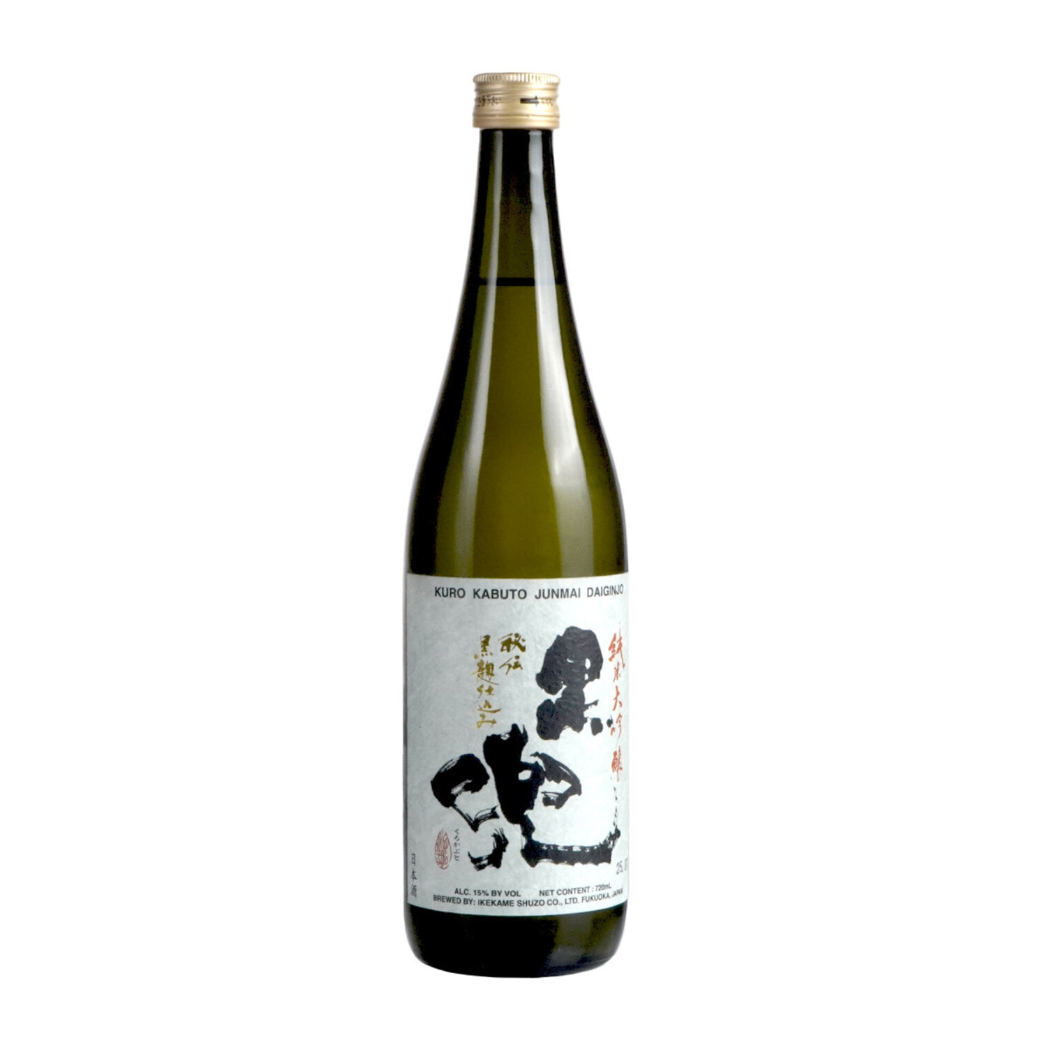 Kuro Kabuto Muroka Junmai Daiginjo 720ml $28 - Uncle Fossil