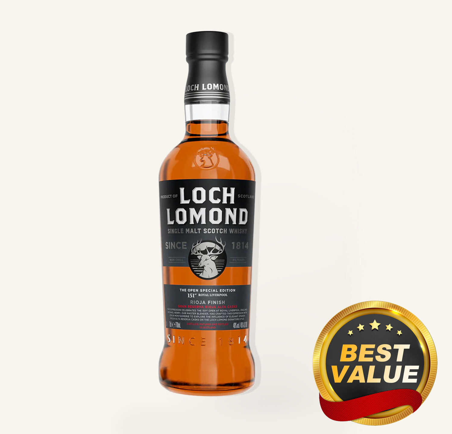 145本限定SINGLE MALT SCOTCH WHISKY Loch Lomond The Open 151St Special Edition Scotch Single Malt $42
