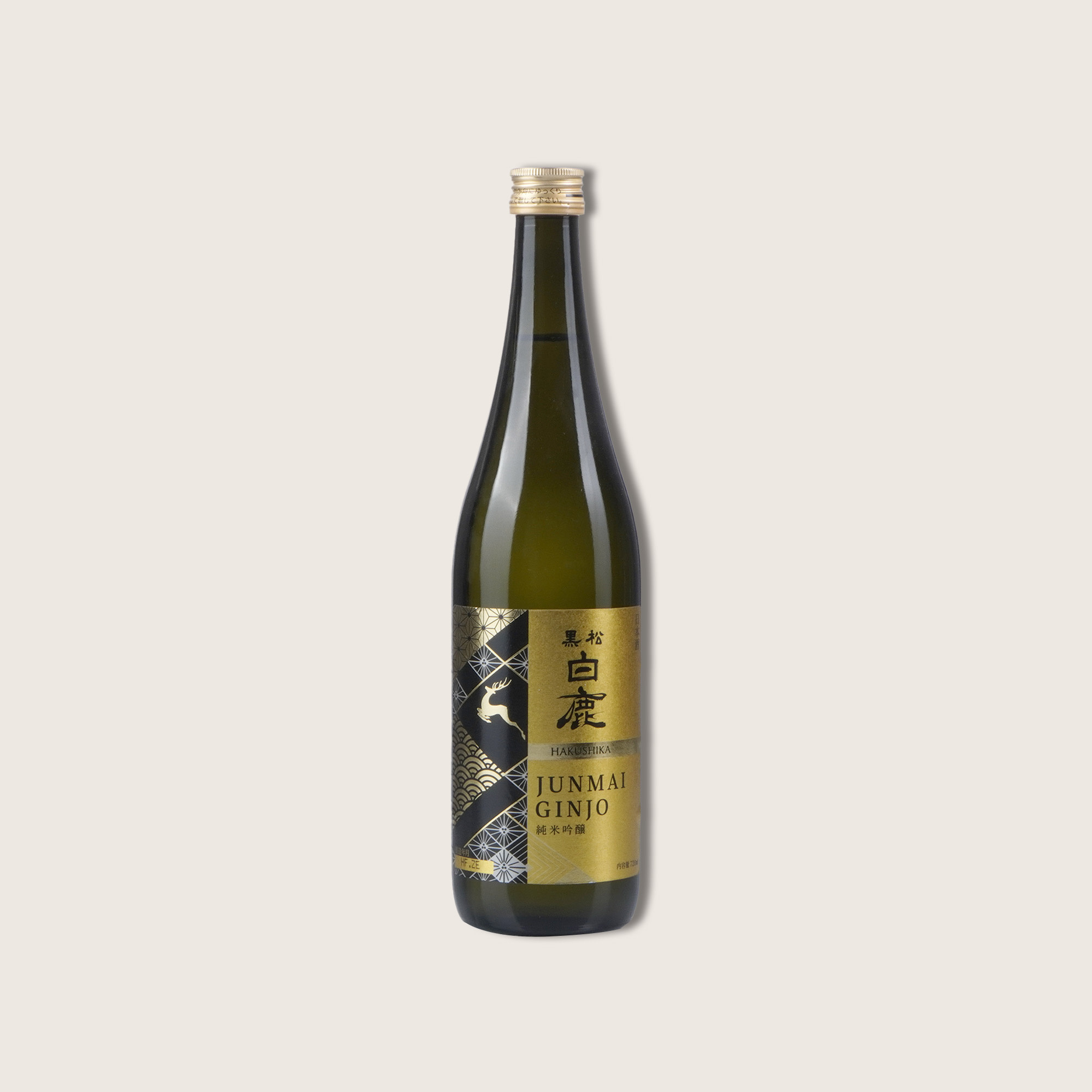 Hakushika Gold Namachozo Junmai Ginjo Sake 720ml 白鹿純米吟醸 $23