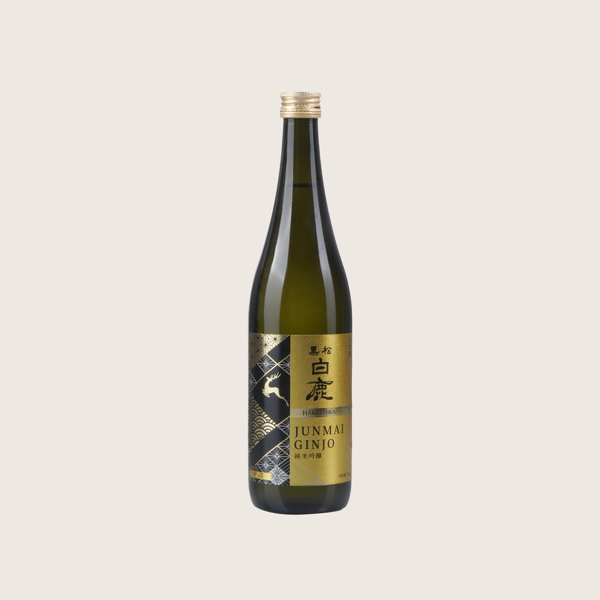 Hakushika Gold Namachozo Junmai Ginjo Sake 720ml 白鹿純米吟醸 $23