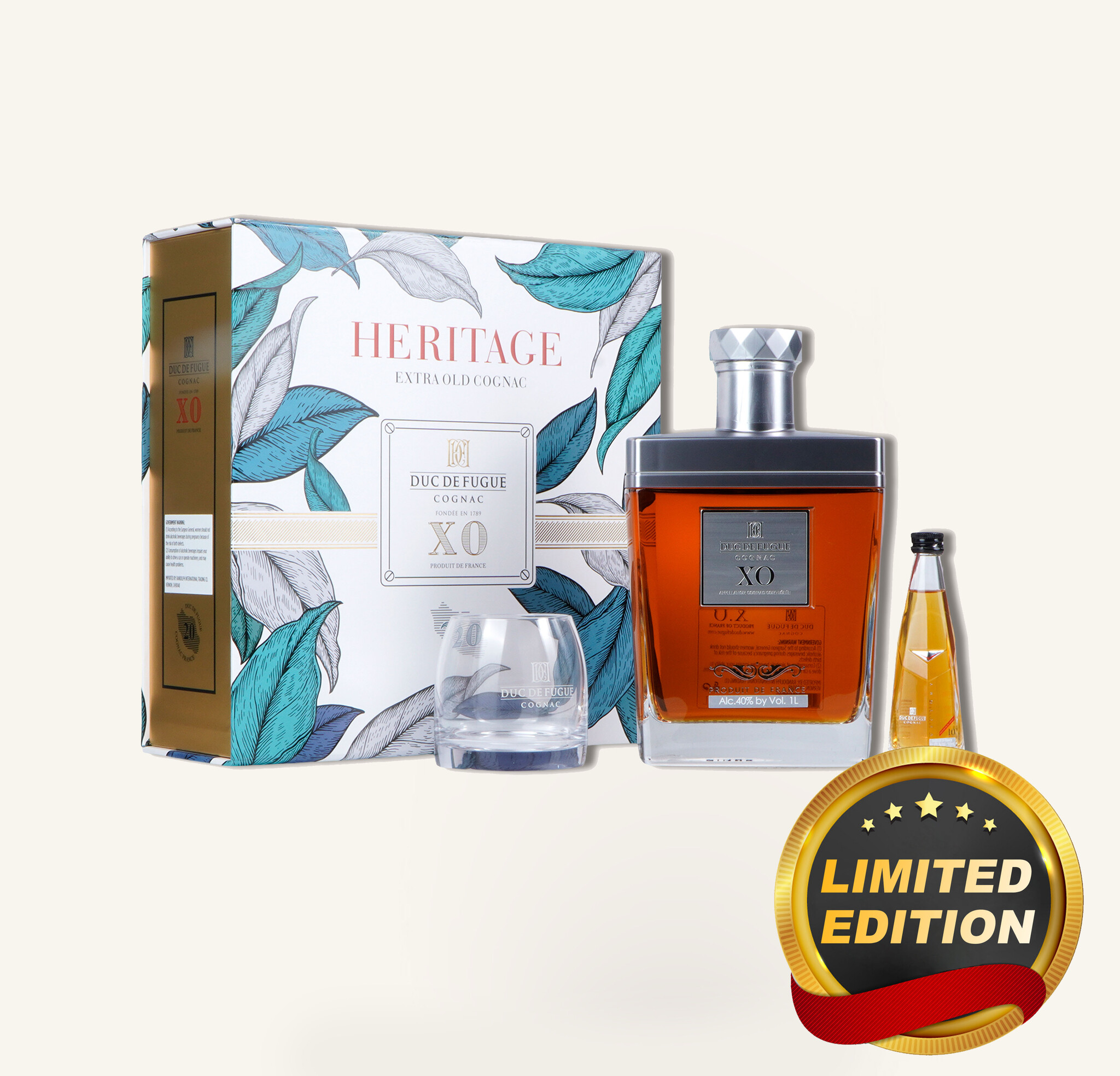 フランス産コニャック DUC DE FUGUE XO ヘリテージ 1L箱付き Duc de Fugue XO Heritage Extra Old Cognac Gift Set 1L $529 - Uncle