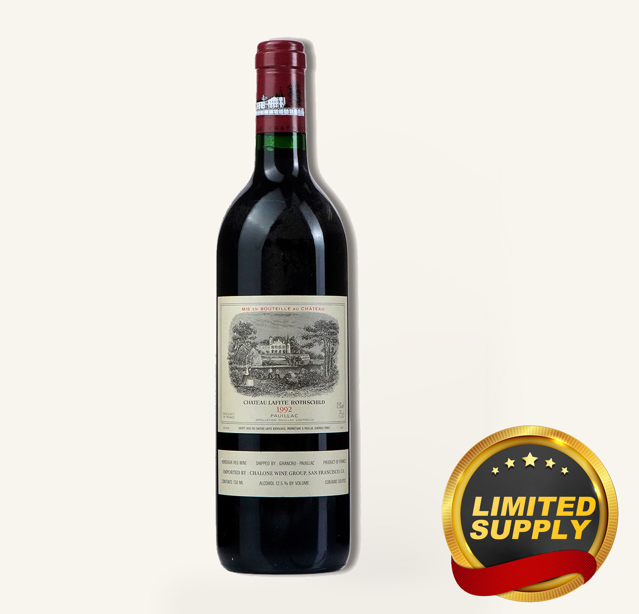 Chateau Lafite Rothschild Pauillac Bordeaux Red Blend 1992 $899