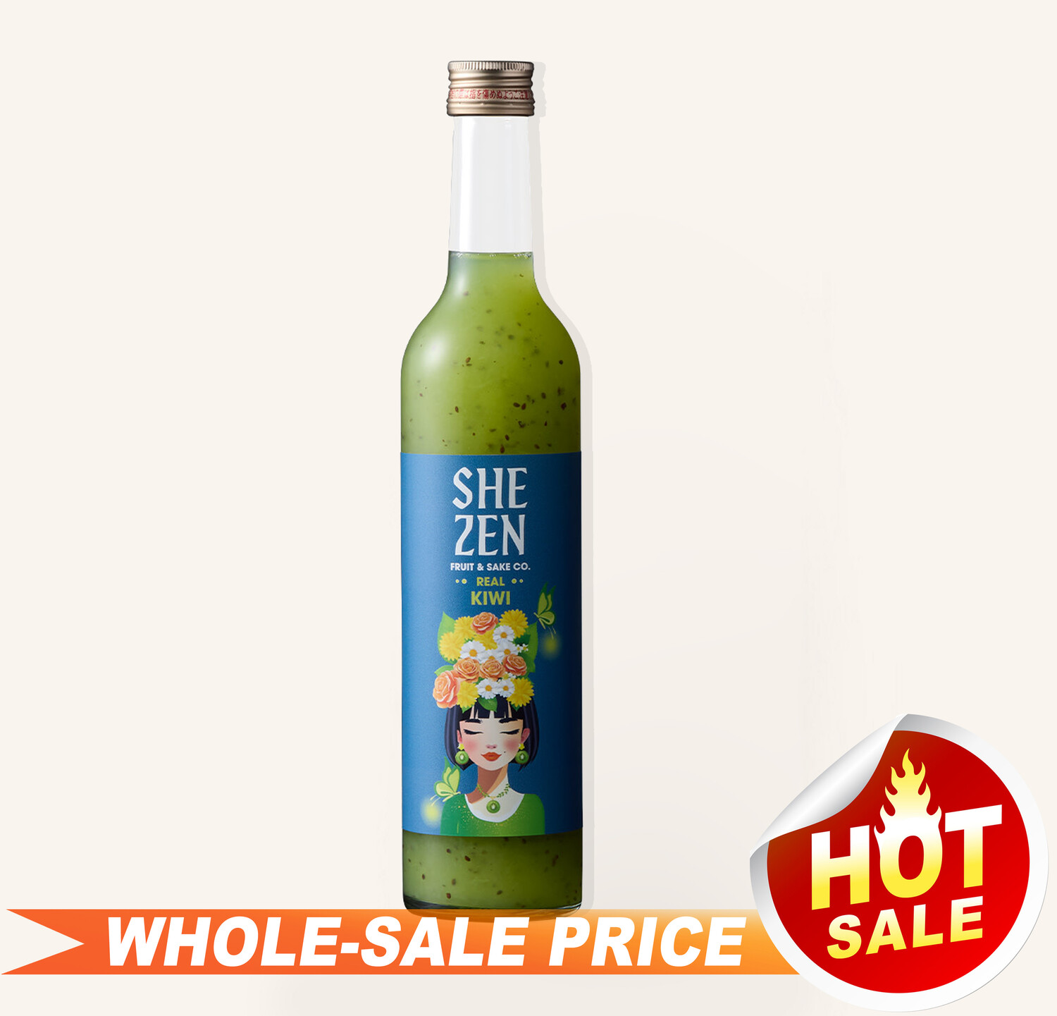 Shezen Real Kiwi Sake 500ml $19 - Uncle Fossil Wine&Spirits