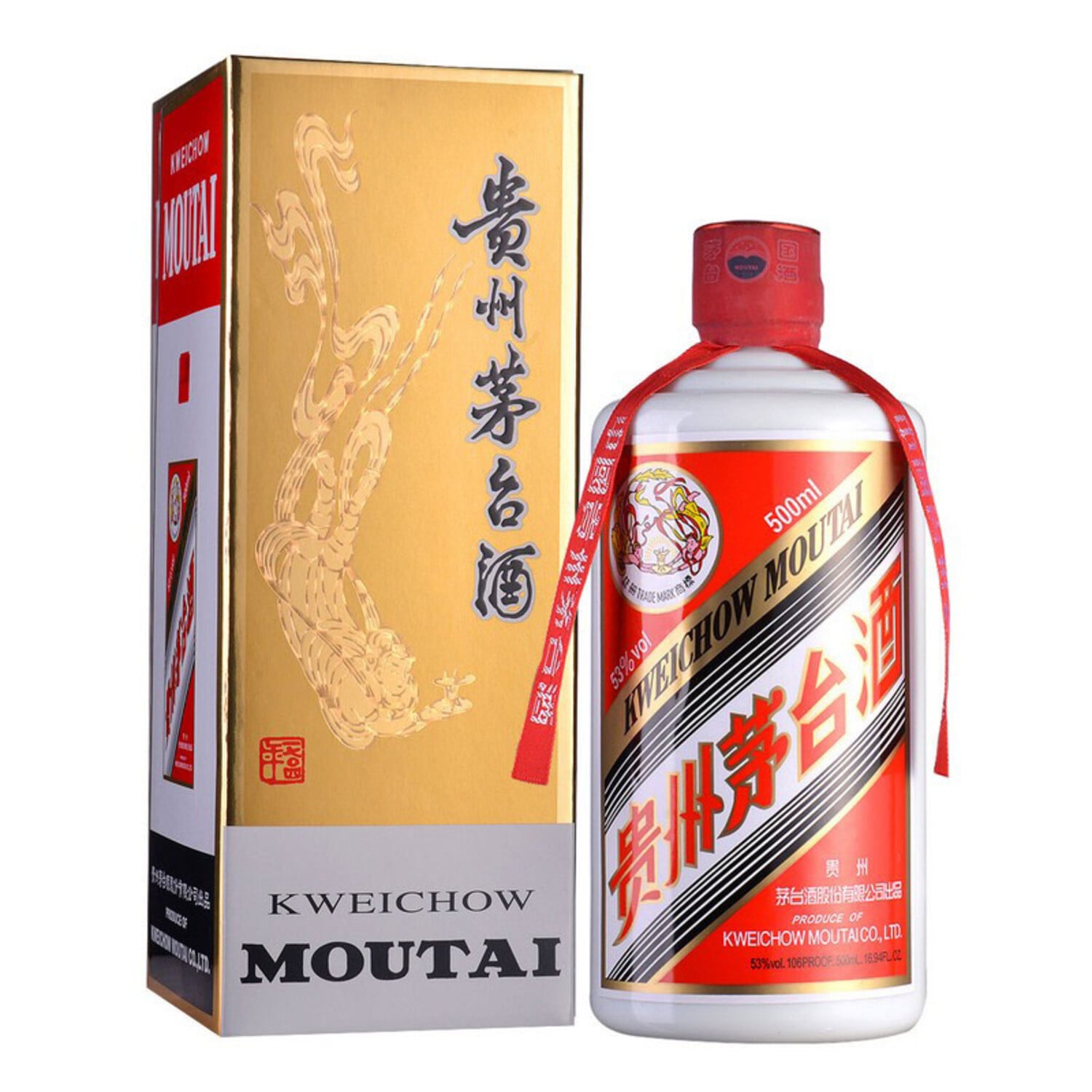 貴州茅台酒 KWEICHOW MOUTAI 500ml Kweichow Moutai 500ml 貴州飞天茅台酒一斤装$289 - Uncle Fossil