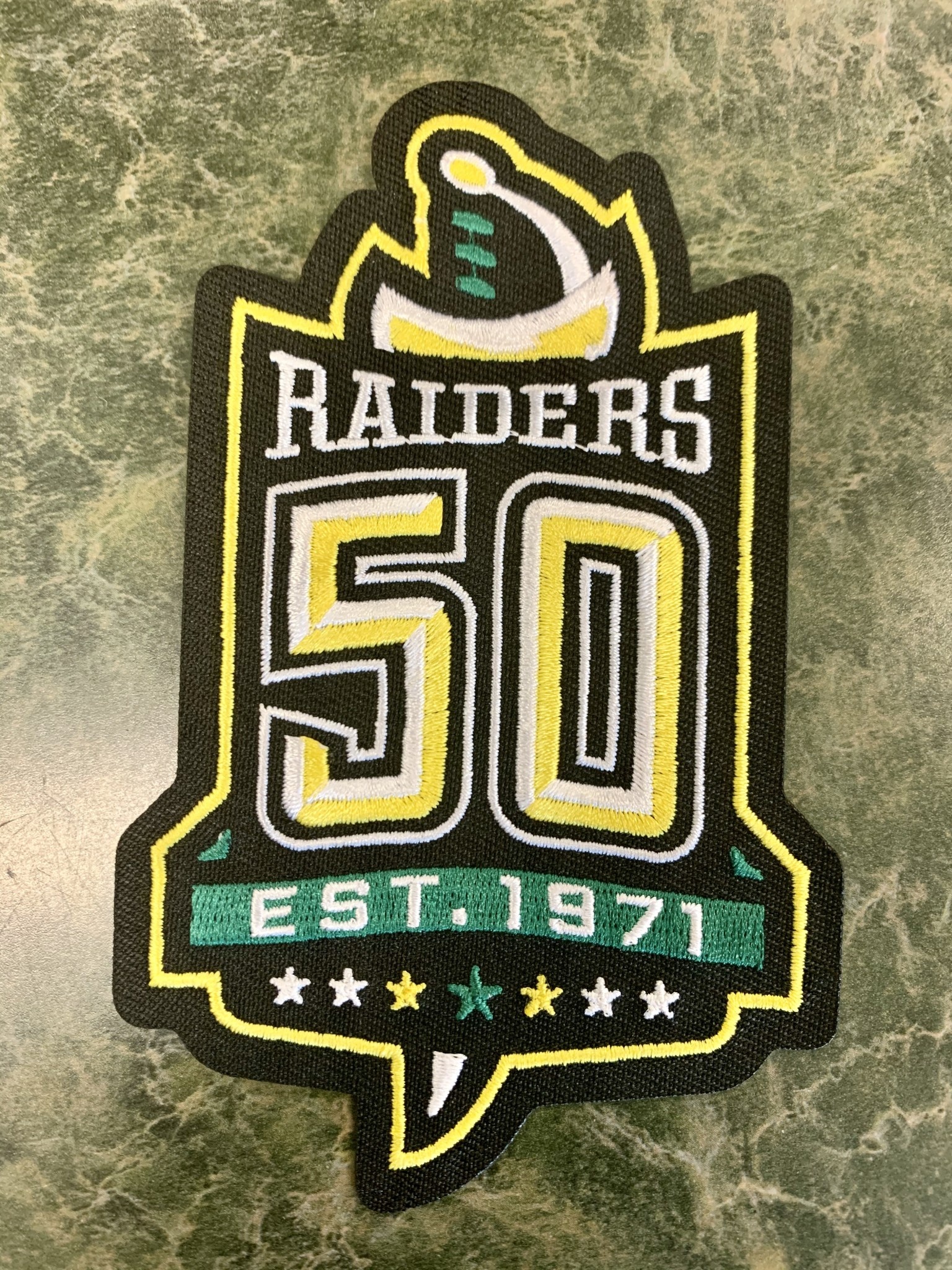 Raiders 50th Season Logo Patch - Vintage Color