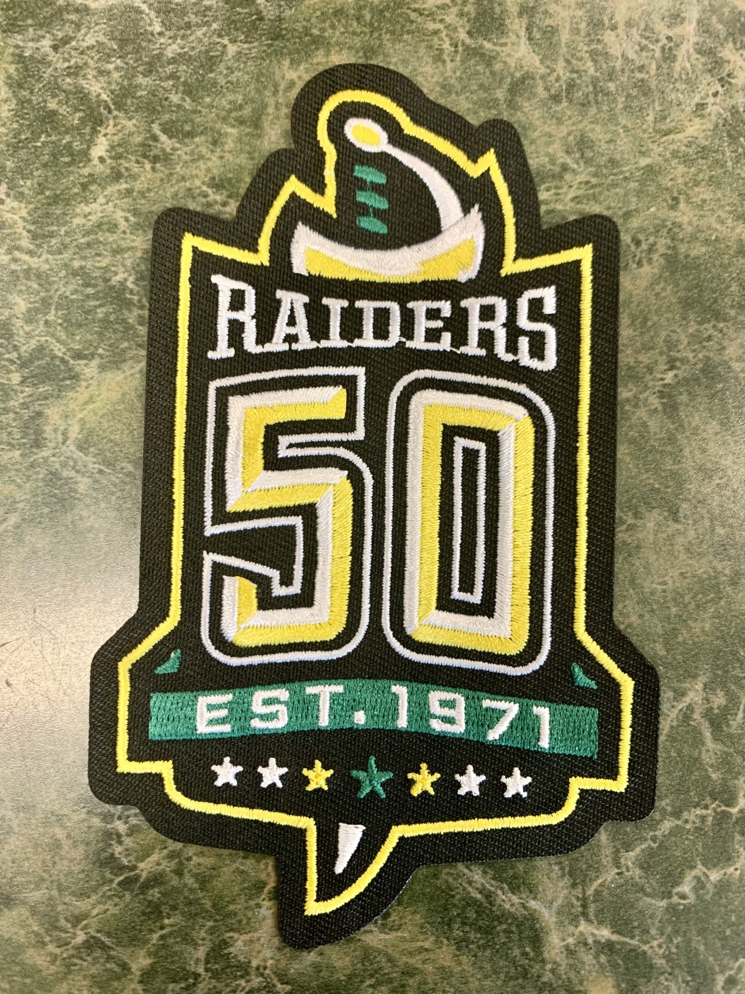 Raiders 50th outlet anniversary patch