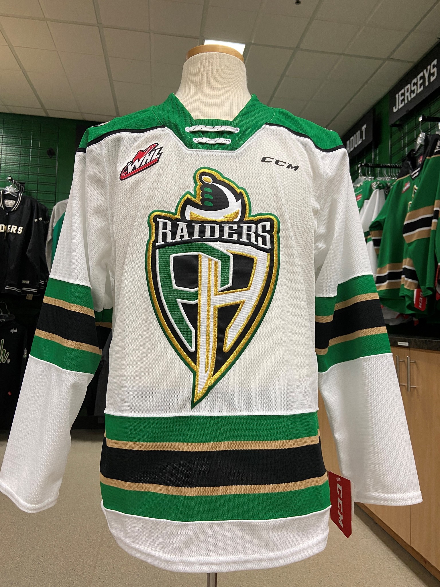 PRINCE ALBERT RAIDERS REEBOK CCM MASKA JERSEY WHL HOCKEY CHL SEWN MEN SMALL