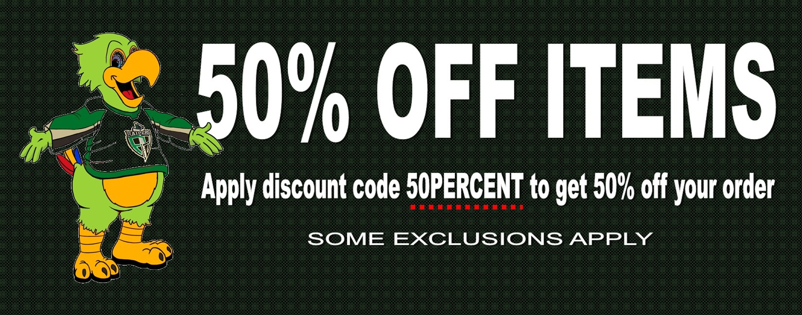 50% OFF ITEMS