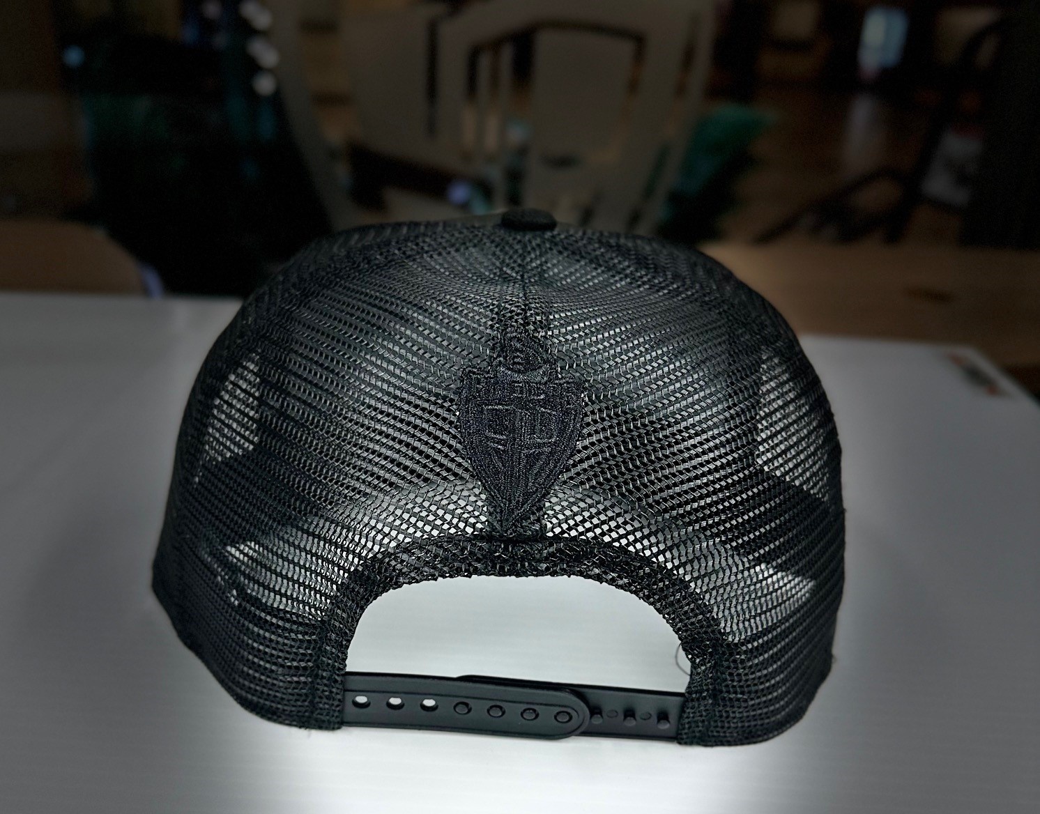 950 Skull Black on Black Trucker