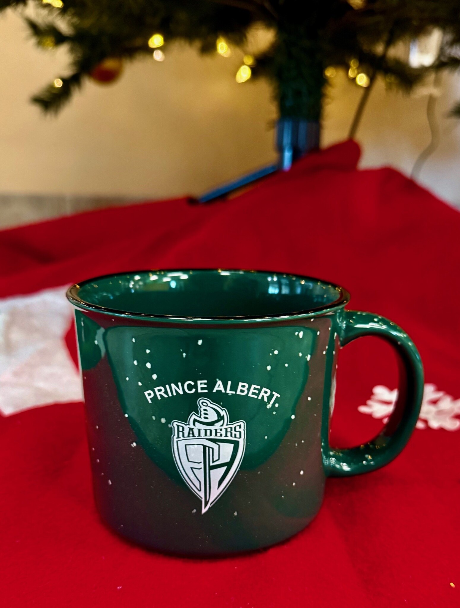Raiders Campfire Green Ceramic Mugs